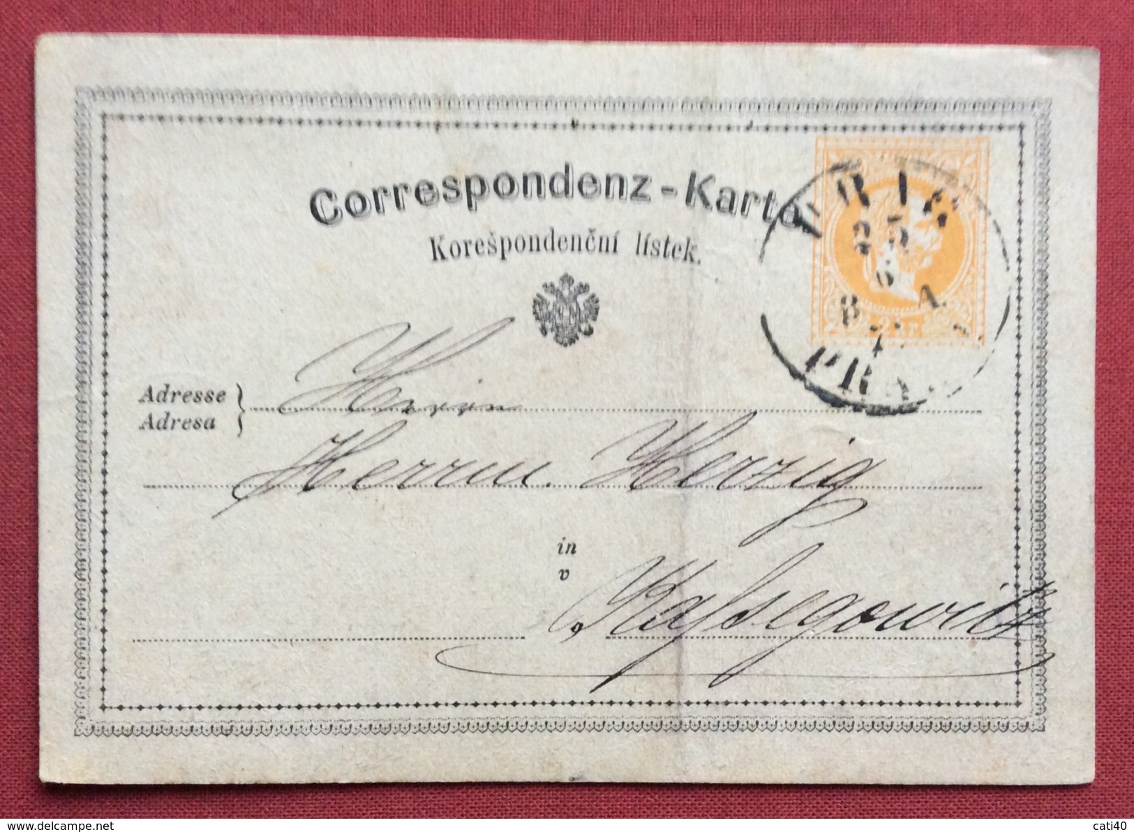 CORRESPONDENZ  KARTE BIGLIETTO POSTALE AUSTRIA 2kr. DA WIEM 49 In Data 27/6/1872 - Altri & Non Classificati