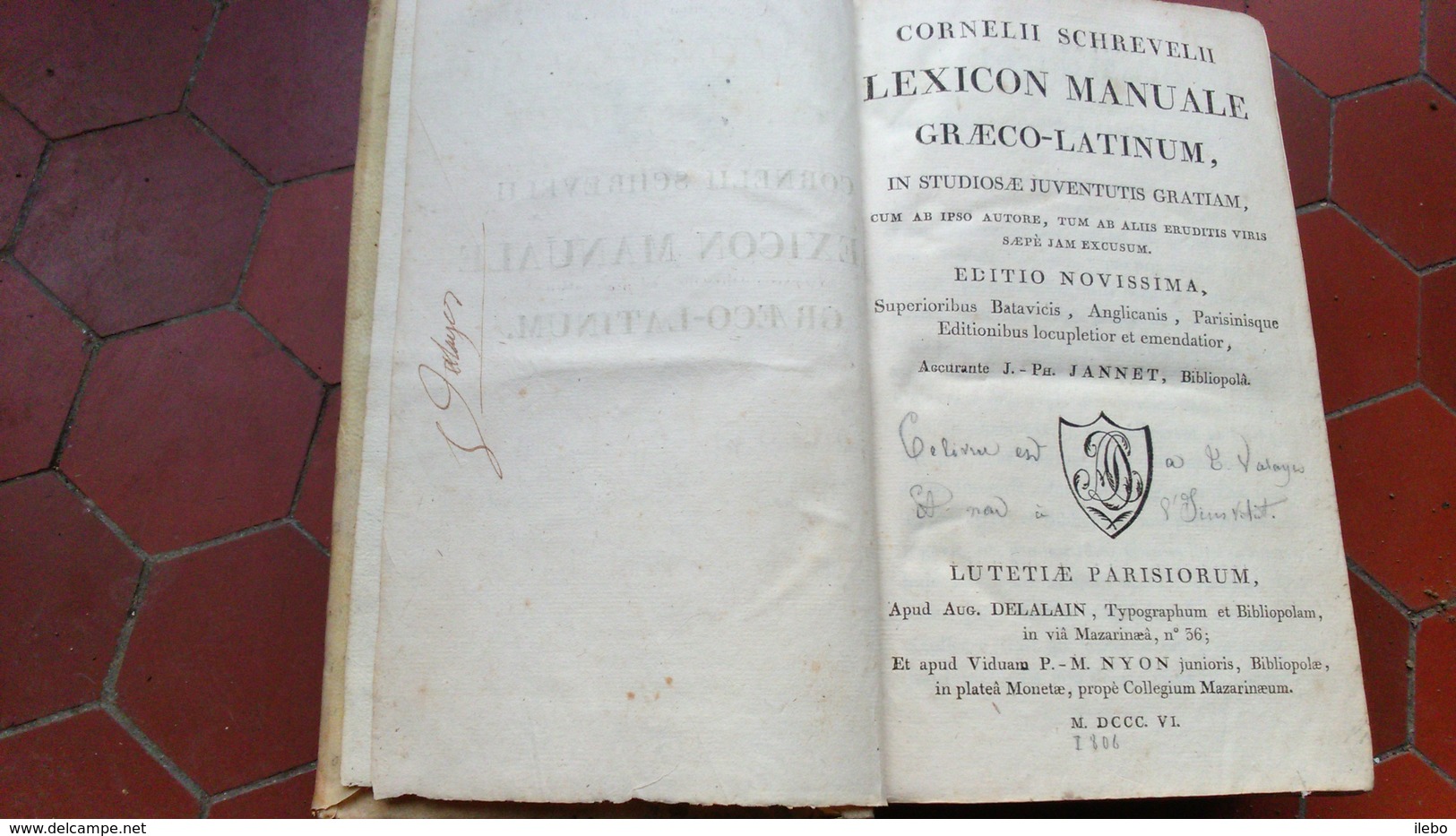 Cornelii Schrevelii Lexicon Manuale Graeco-latinum 1806 De Cornelis Schrevelius Grec Latin Dictionnaire - Dictionaries