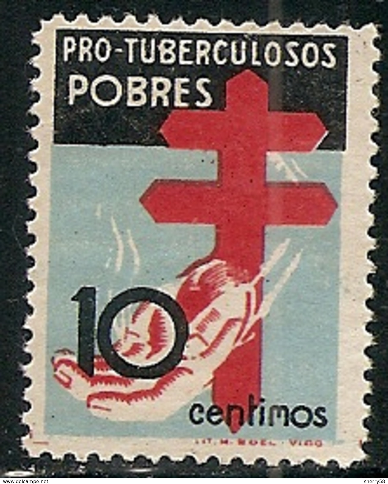 1937-ED. 840 COMPLETA- PRO-TUBERCULOSOS. CRUZ DE LORENA Y MANO TENDIDA-NUEVO SIN FIJASELLOS MNH-LEVE DOBLEZ - Neufs