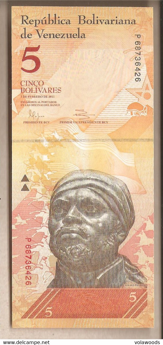 Venezuela - Banconota Non Circolata FdS Da 5 Bolivares P-89d - 2011 #19 - Venezuela