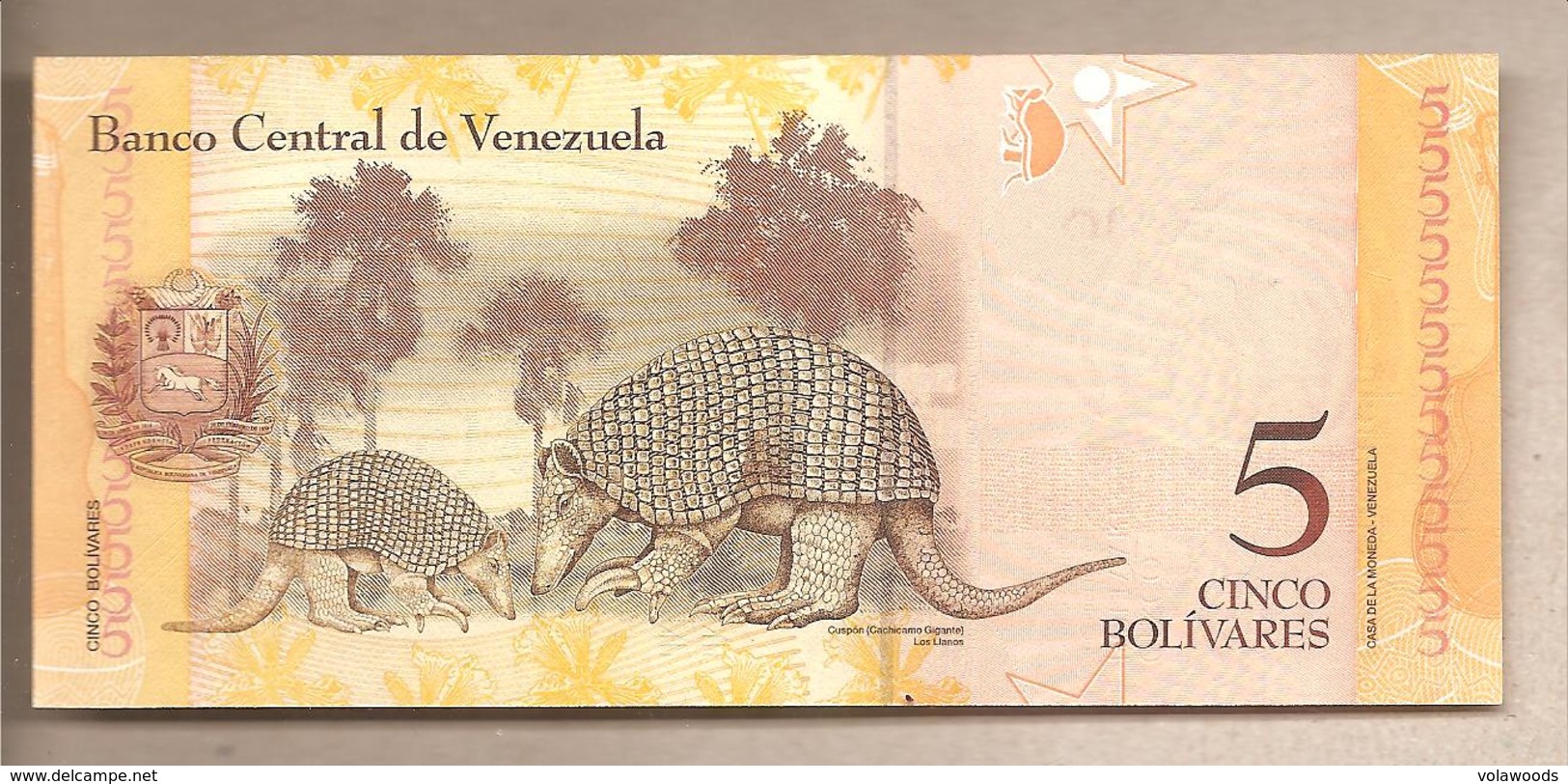 Venezuela - Banconota Non Circolata FdS Da 5 Bolivares P-89d - 2011 #19 - Venezuela