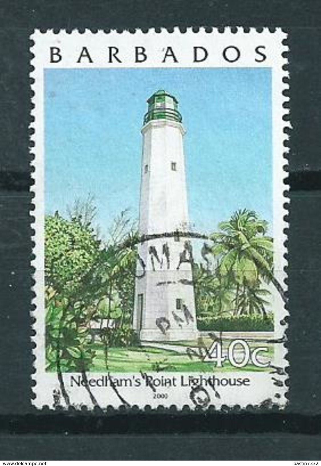 2000 Barbados 40 Cent Lighthouse,leuchtturme Used/gebruikt/oblitere - Barbados (1966-...)