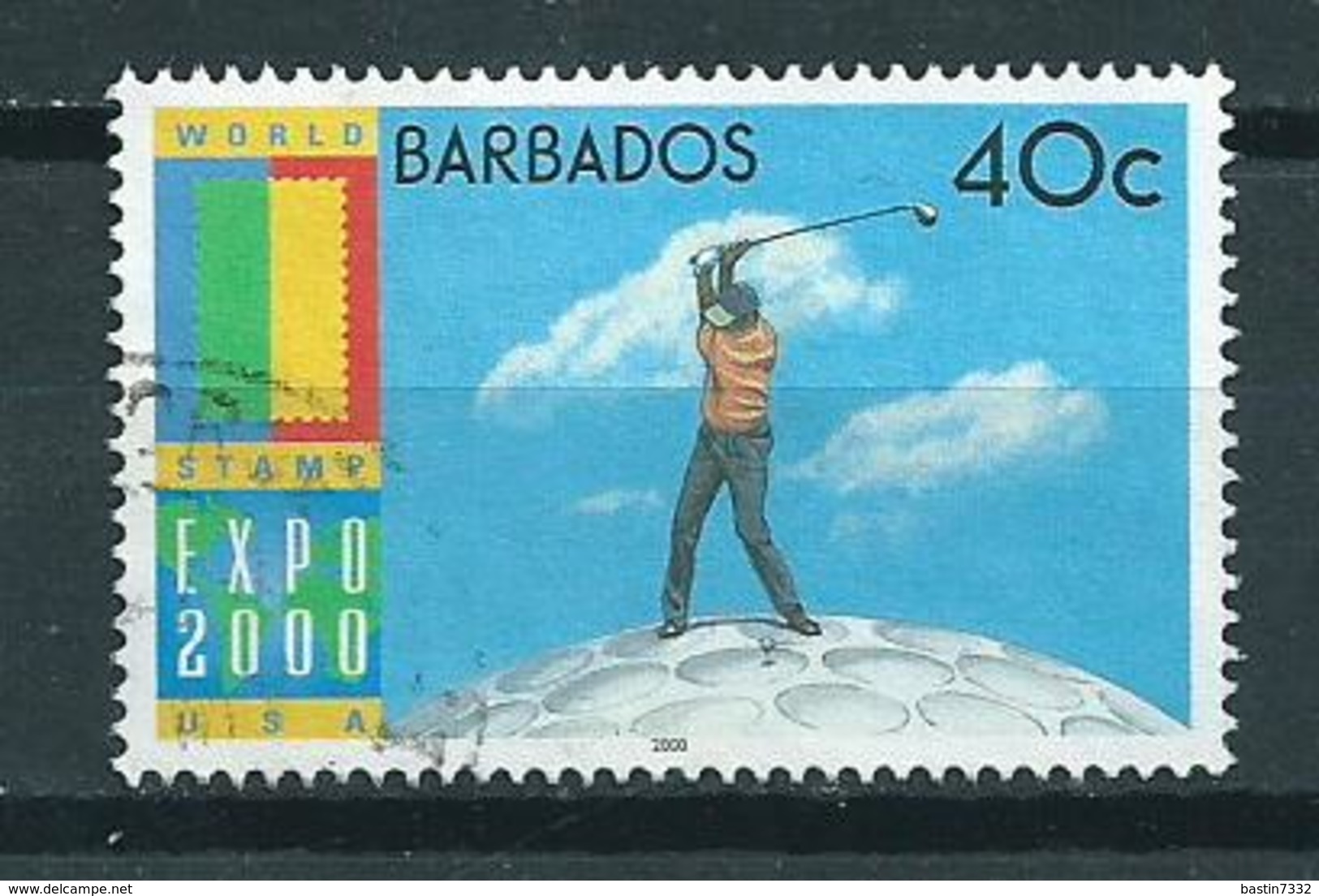 2000 Barbados 40 Cent Golf Used/gebruikt/oblitere - Barbados (1966-...)