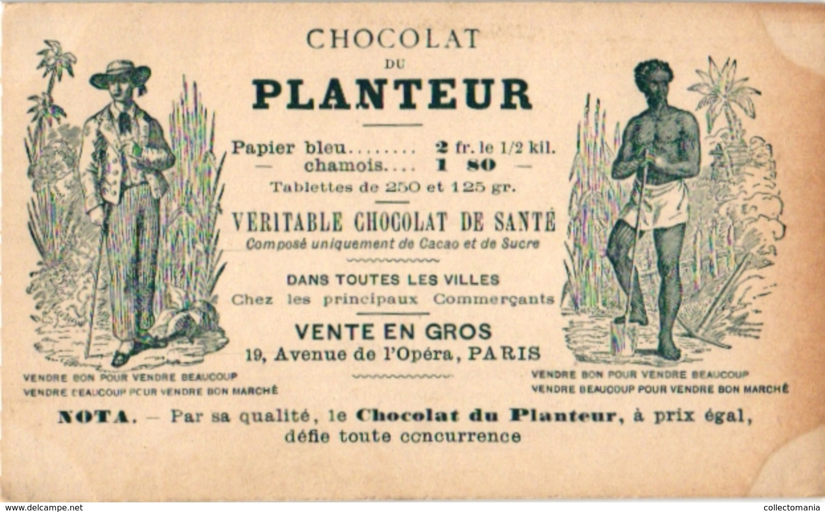 21 Cards C1900 Pub Chocolat du Planteur Recettes Utiles Moyen de... Imp de la Compagnie Coloniale