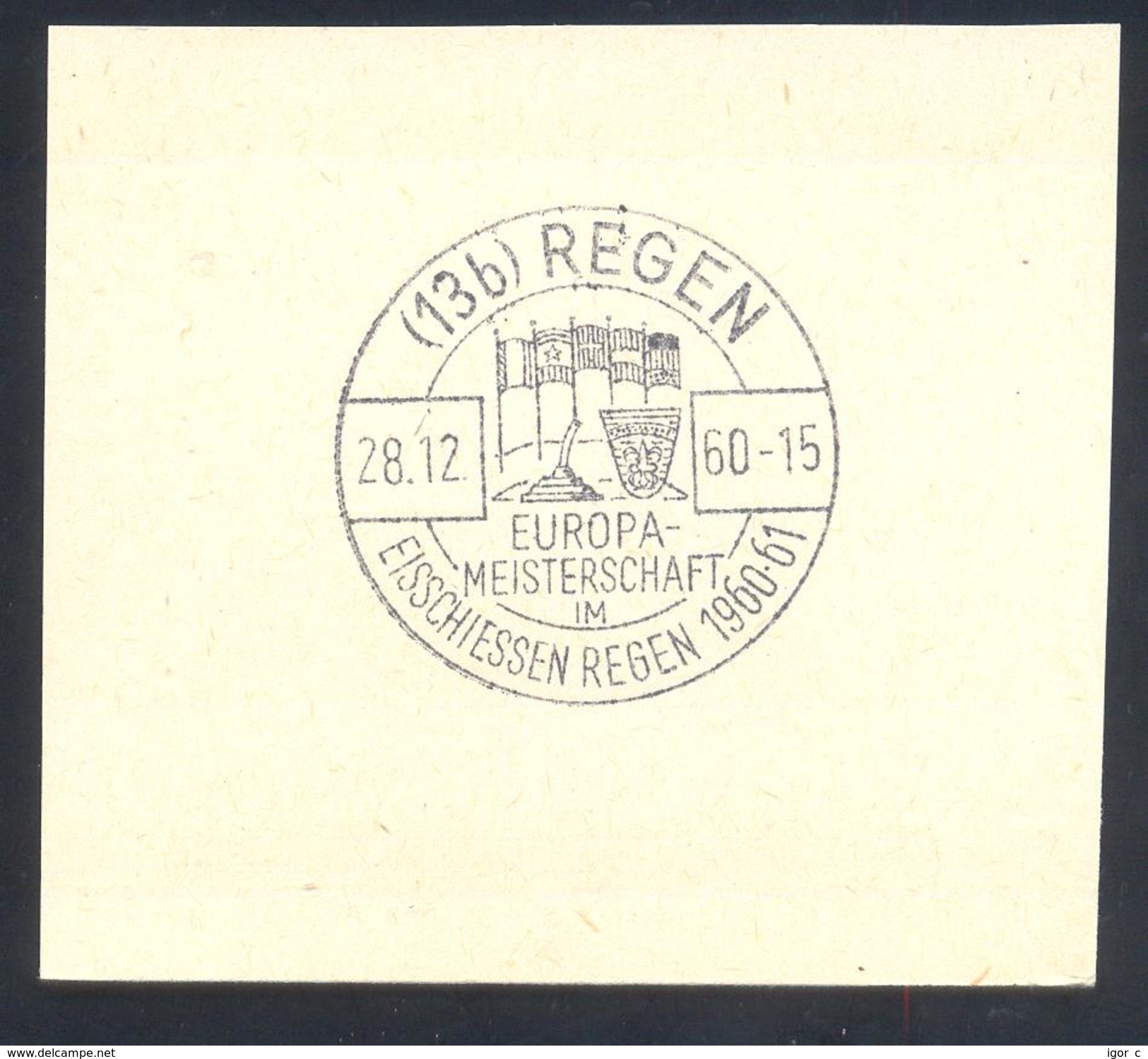 Germany Deutschland 1960 Cancellation: Europa Meisterschaft Im Eisschissen Regen; European Championship In Curling - Wintersport (Sonstige)