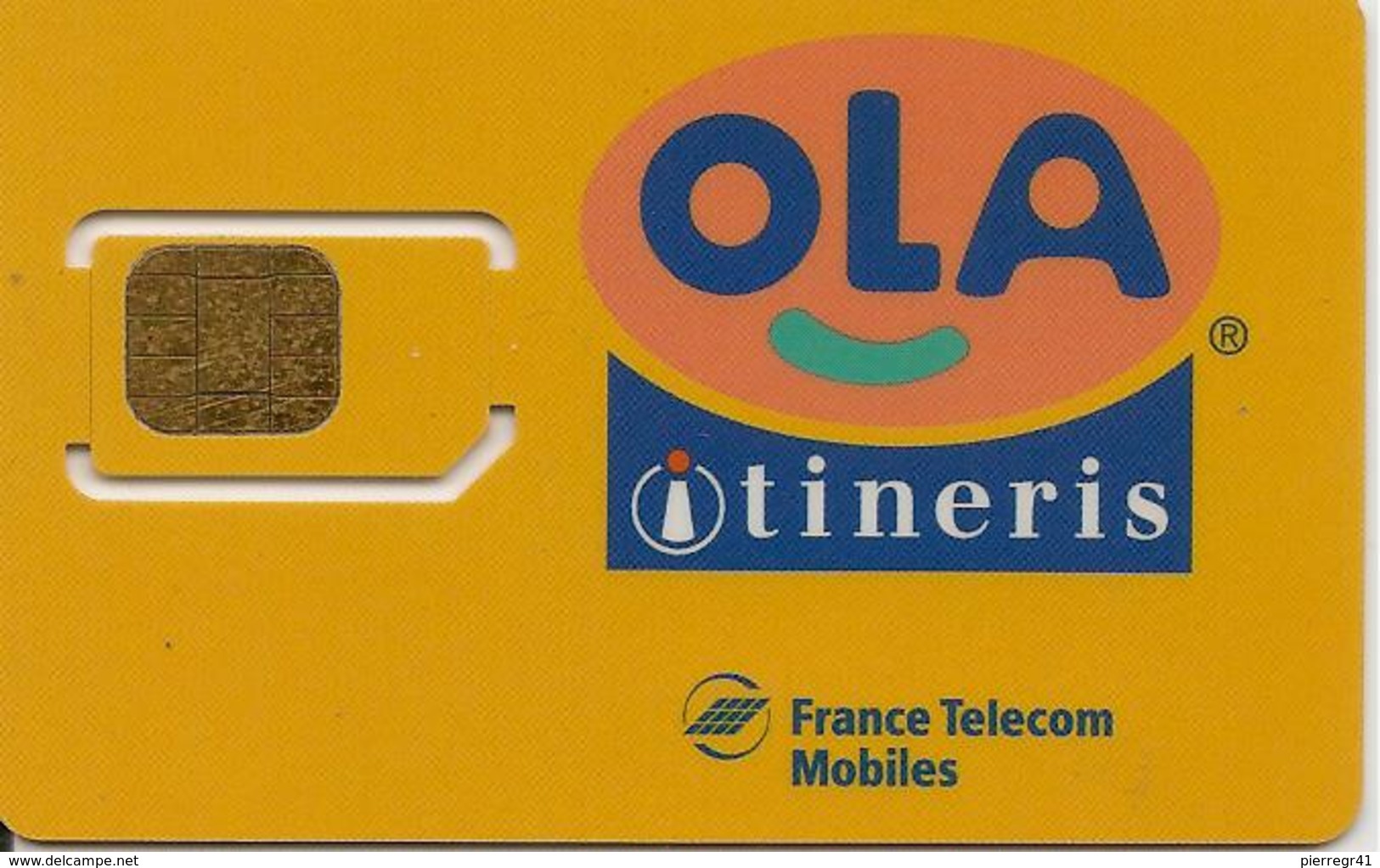 CARTE-GSM-PUCE-P-OLA-ITINERIS-OA1Pa-D15-Ref-PHONECOTE 2005-V° SAV OLATBE-NEUVE-PUCE ATTACHEE-GARANTIE - Nachladekarten (Handy/SIM)