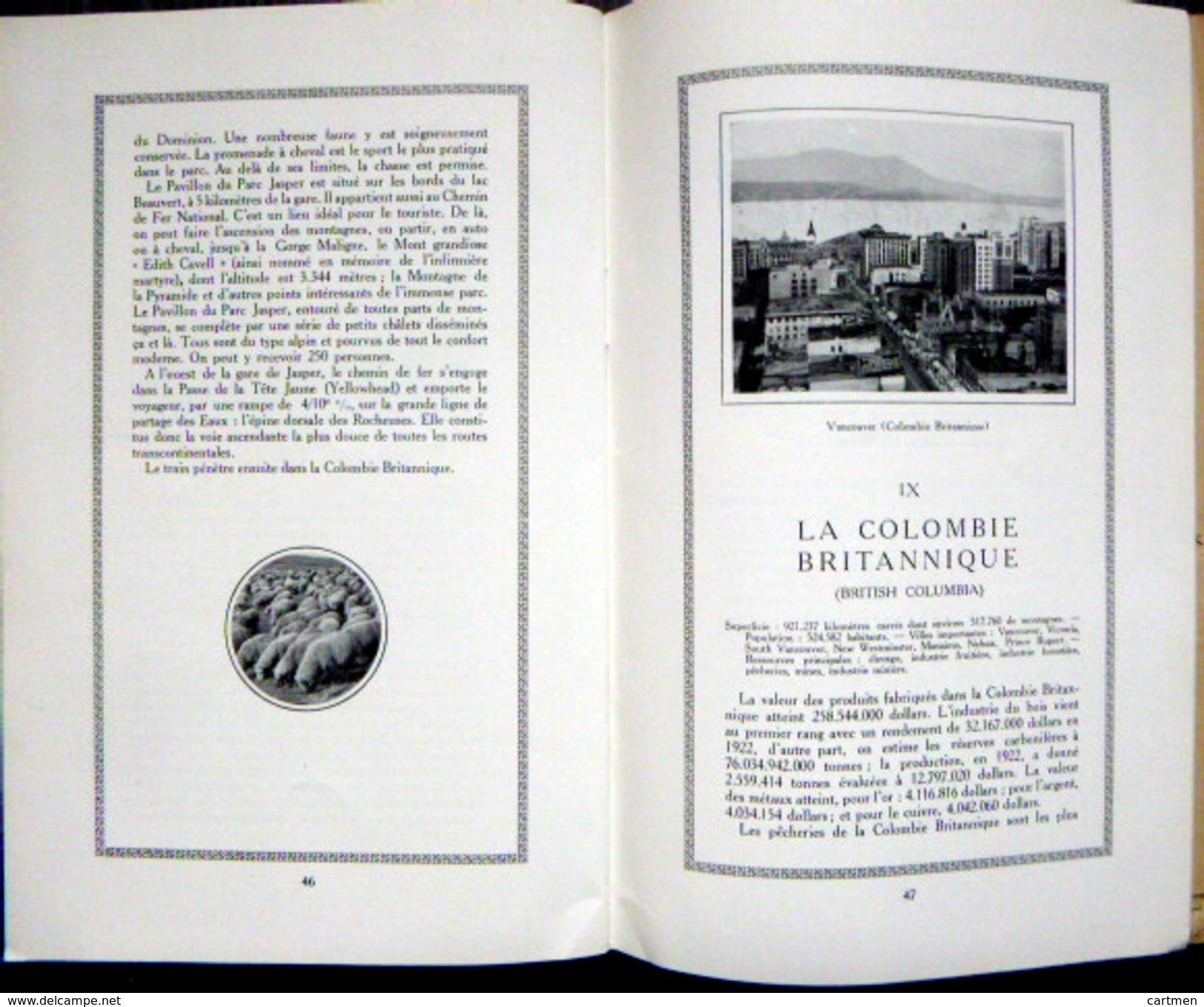 CANADA GUIDE DE VOYAGE  AVEC LES CHEMINS DE FER CANADIENS NOMBREUSES PHOTOS UNE GRANDE CARTE DEPLIANTE 62 PAGES 1920 - Dépliants Touristiques