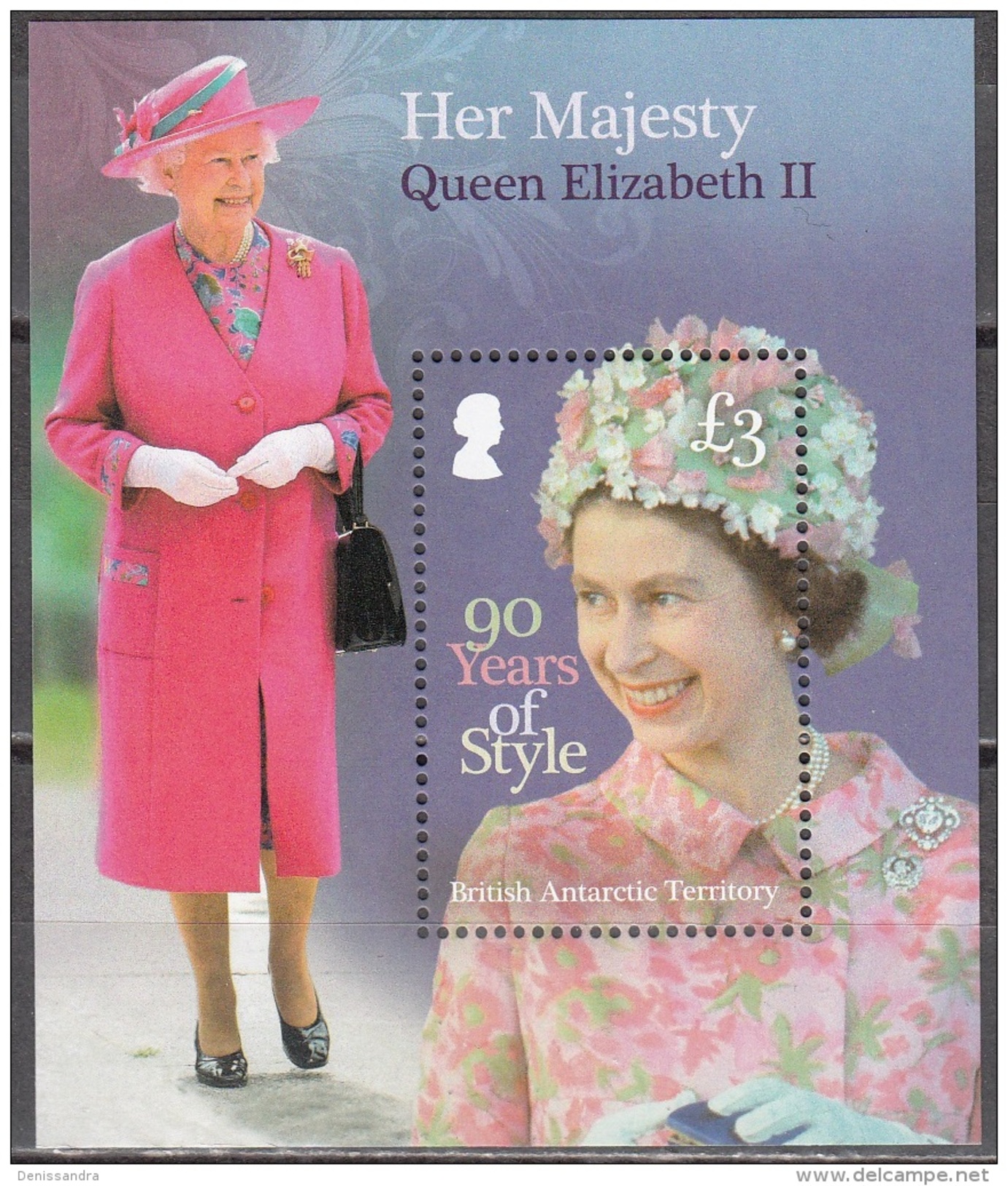 British Antarctic Territory 2016 Bloc Feuillet 90 Ans Reine Elizabeth II Neuf ** - Neufs