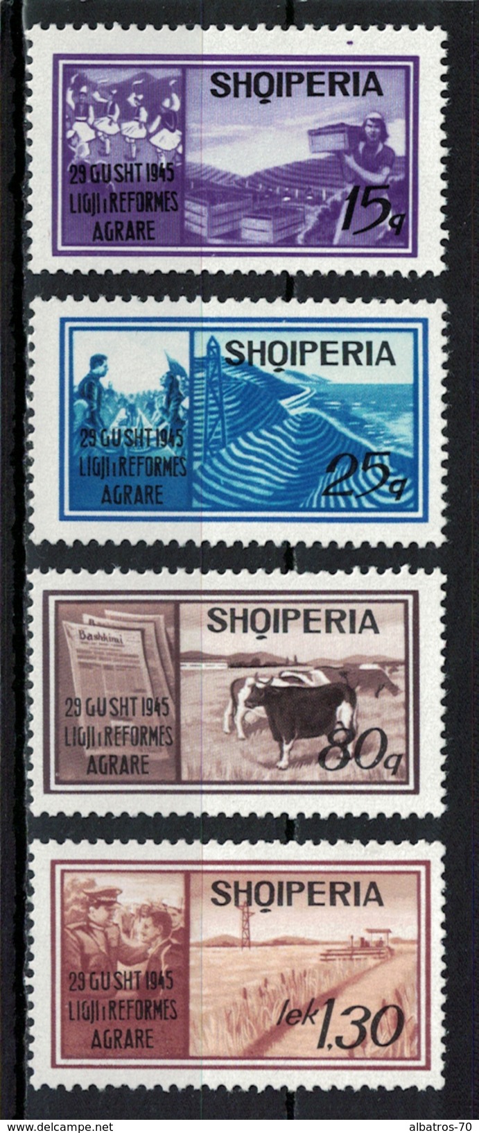 Albania 1970 _ The 25th Anniversary Of The Agrar-Reform - Full Serie MNH** - Albania