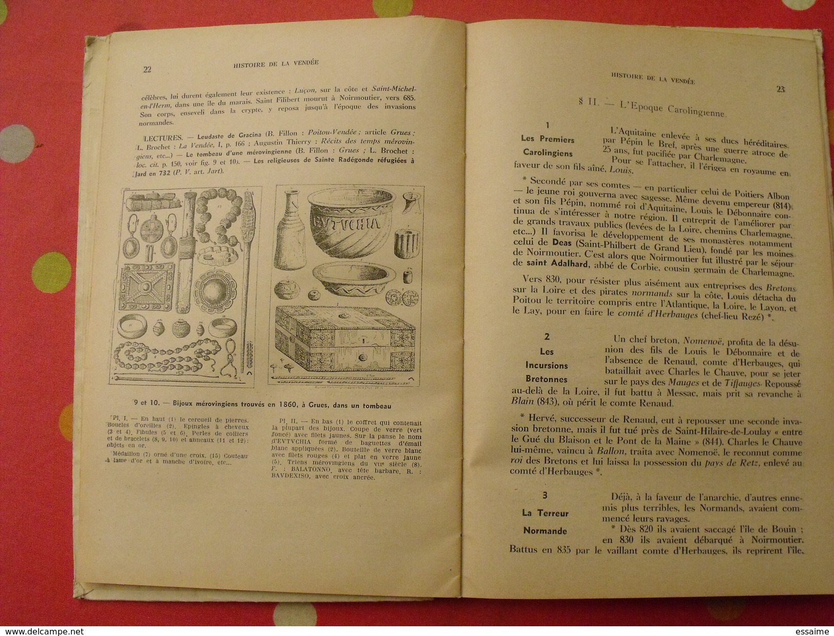 Notre Vendée. André Poirier. 1934. Fontenay le comte. carte dépliable