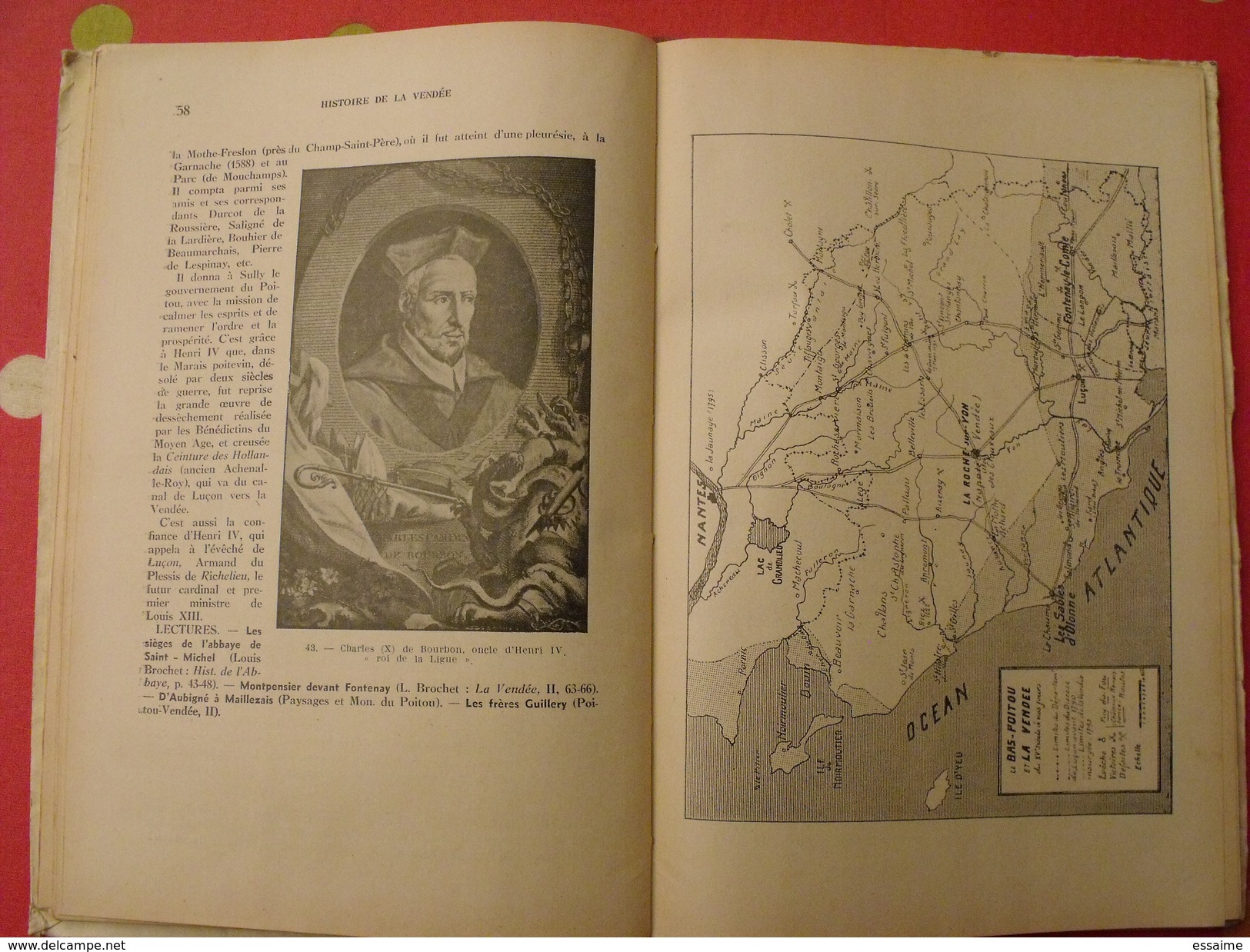 Notre Vendée. André Poirier. 1934. Fontenay le comte. carte dépliable