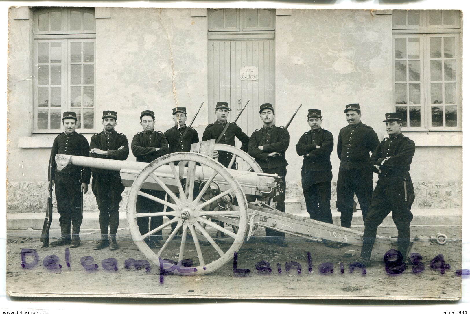 - Carte Photo -  Militaria -Beau Canon  120, 125 ?, Du 56 éme Régiment, Artillerie, Pour Montpellier, Non écrite, Scans. - Matériel