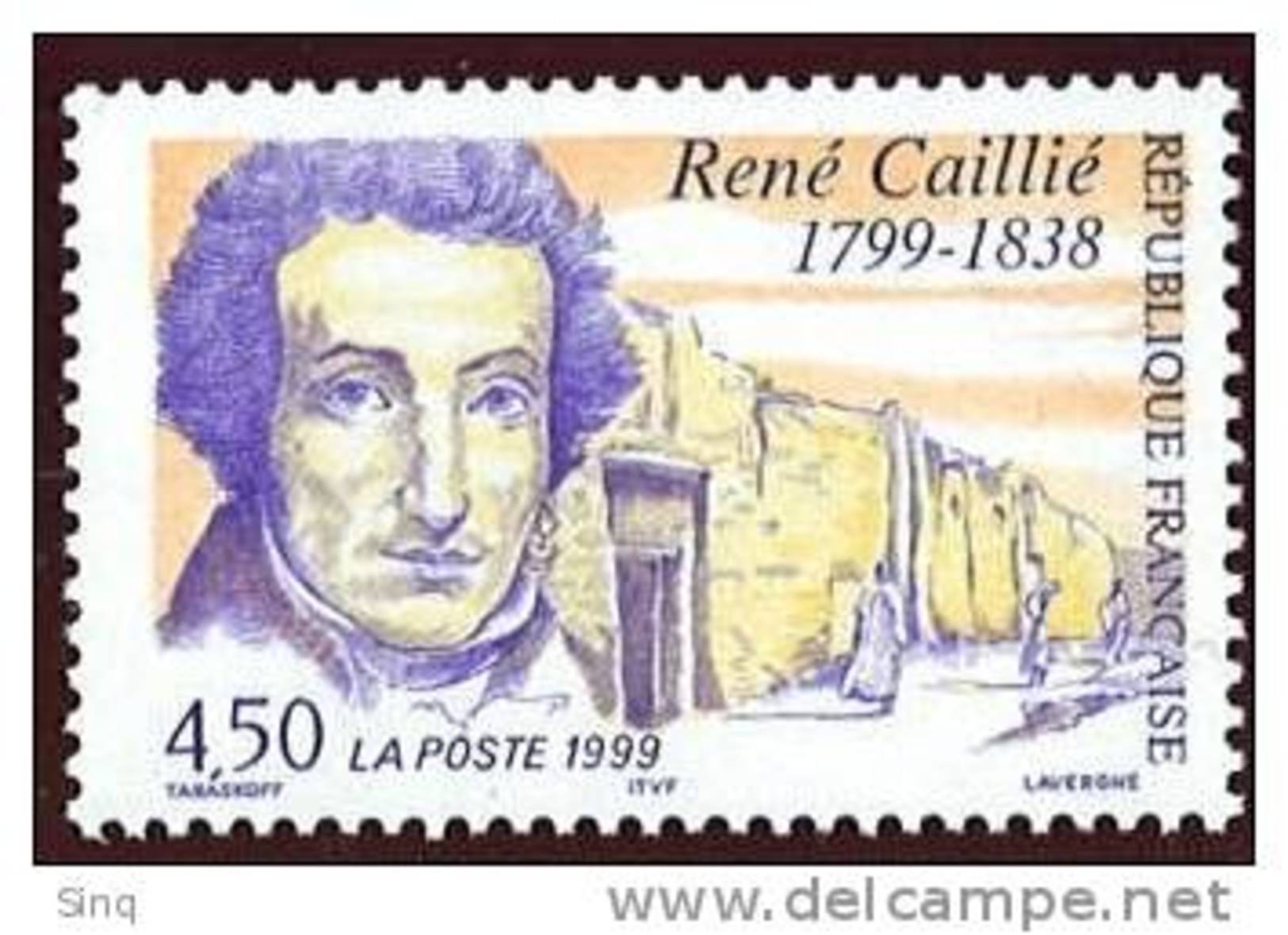 N° 3257  Année 1999, René Caillé, Faciale 0,69 &euro; - Neufs