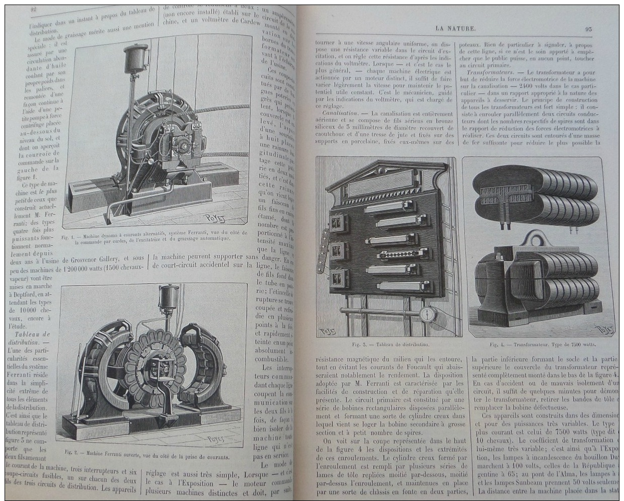 LA NATURE1889N°840:TROUVILLE NOUVELLE JETEE/EXPO.U.PAVILLON MEXIQUE-PEAUX-ROUGES/FRANCE PEPITE OR 1 KILO/FERRANTI - Riviste - Ante 1900