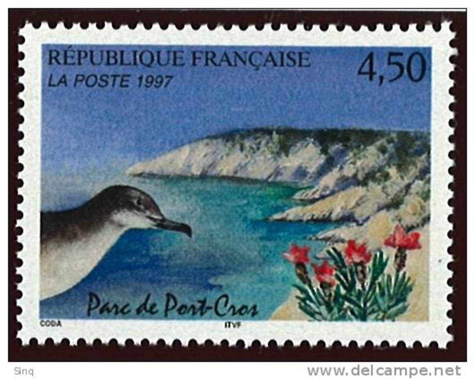 N° 3057  Année 1997 Parc De Port Cros  Faciale 4,50 Francs - Neufs
