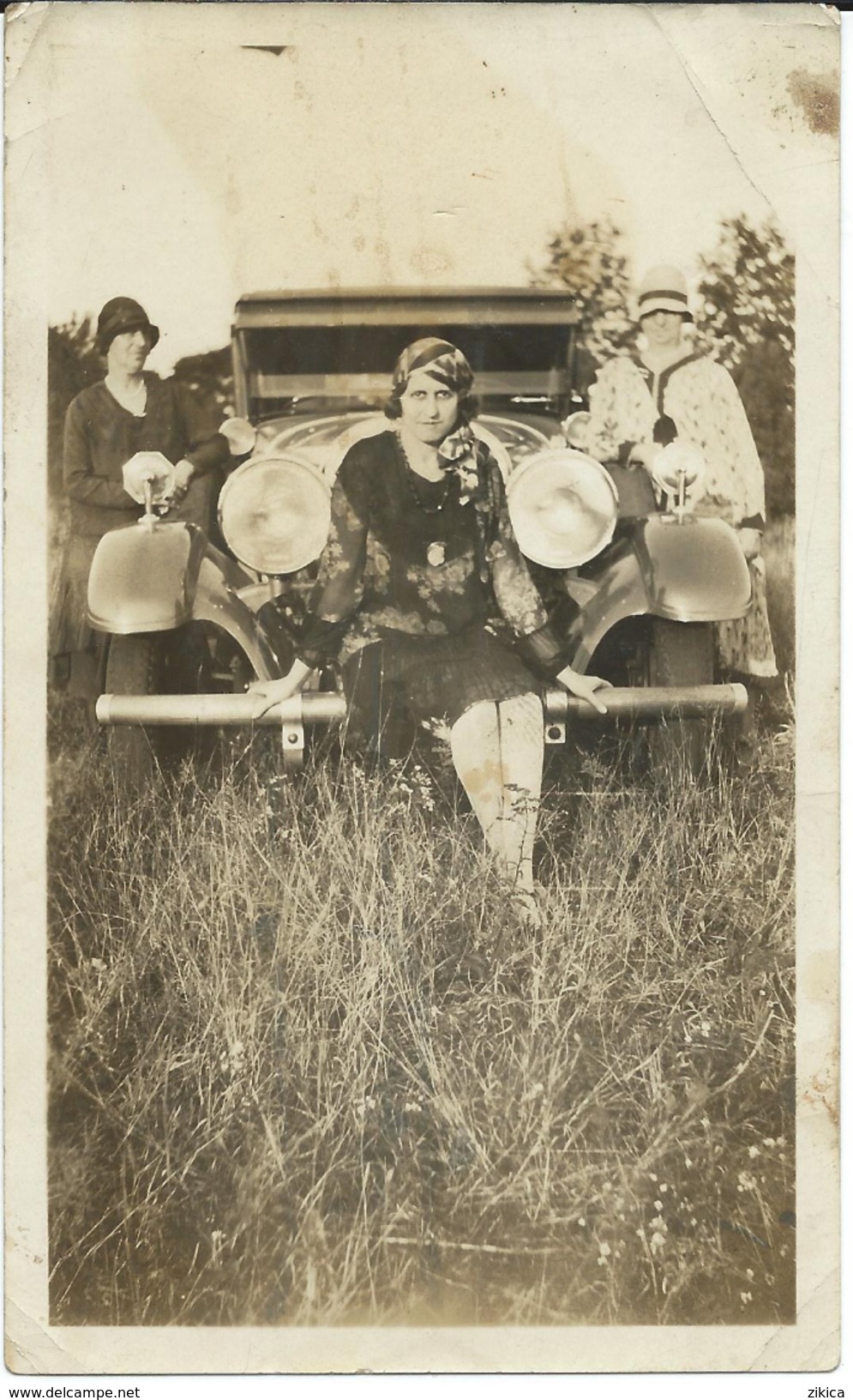 Car,Girls,old Photo - Cars