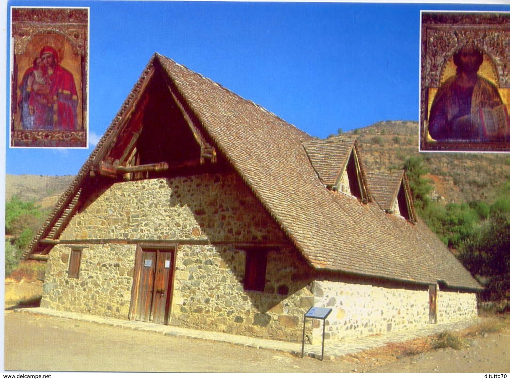 Cyprus - Church Of Panayia Podithou Galata Village 1502 - Formato Grande Non Viaggiata - E - Cipro