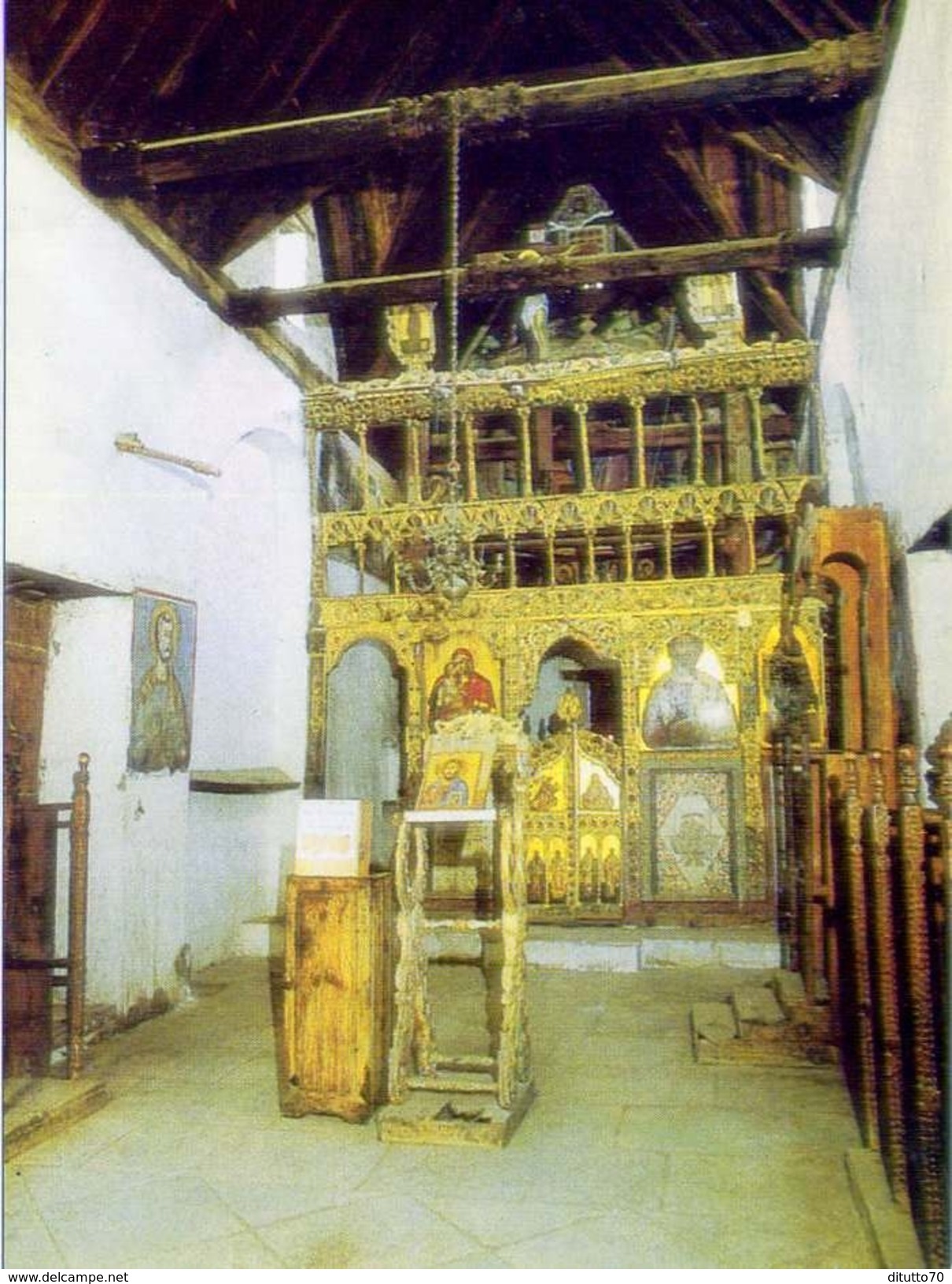 Cyprus - Church Of Panayia Podithou Galata Village 1502 A.d. The Iconostasis - Shrine - Formato Grande Non Viaggiata - E - Zypern