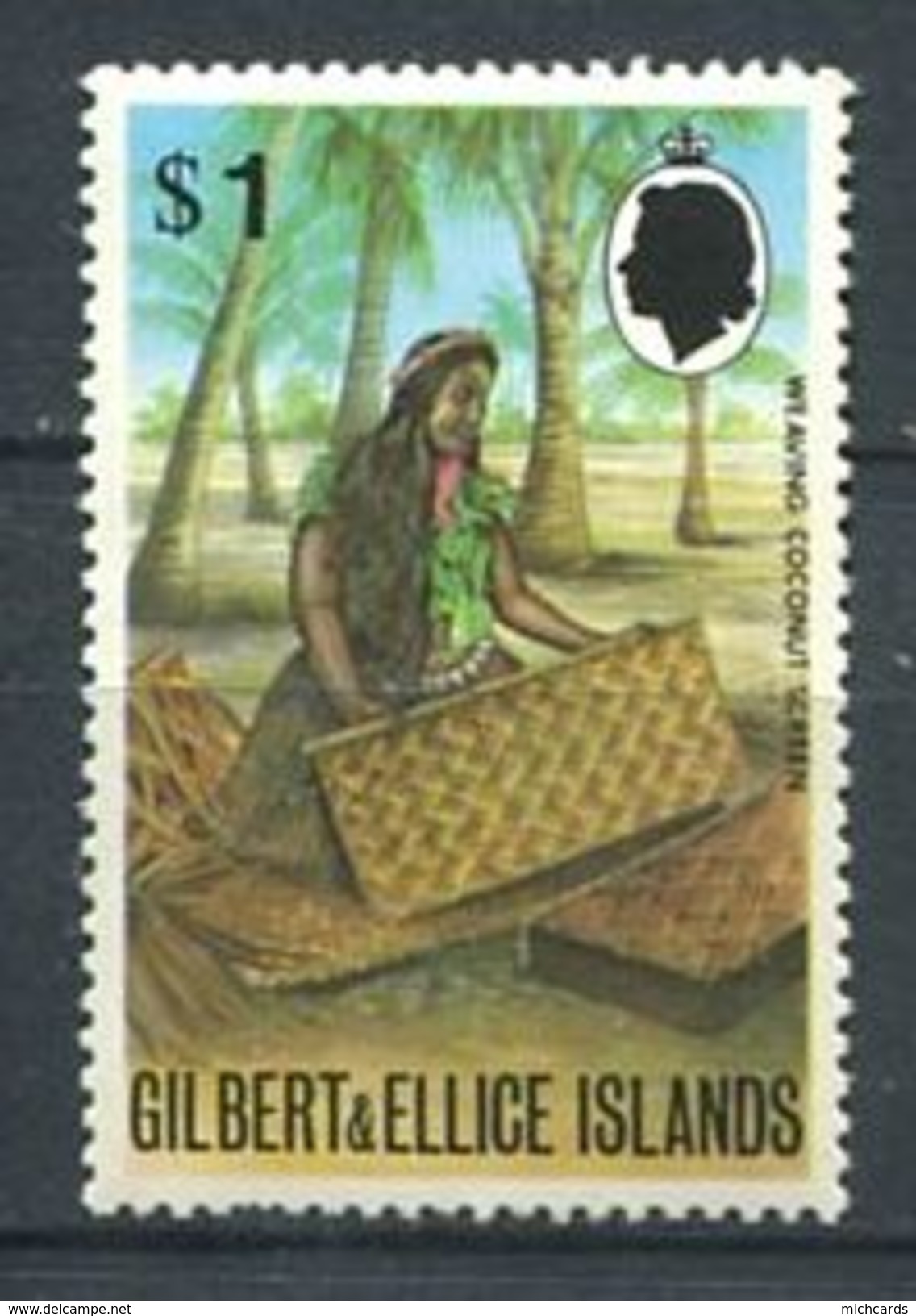 188 GILBERT Et ELLICE 1971/72 - Yvert 181 - Tissage - Neuf ** (MNH) Sans Trace De Charniere - Gilbert & Ellice Islands (...-1979)