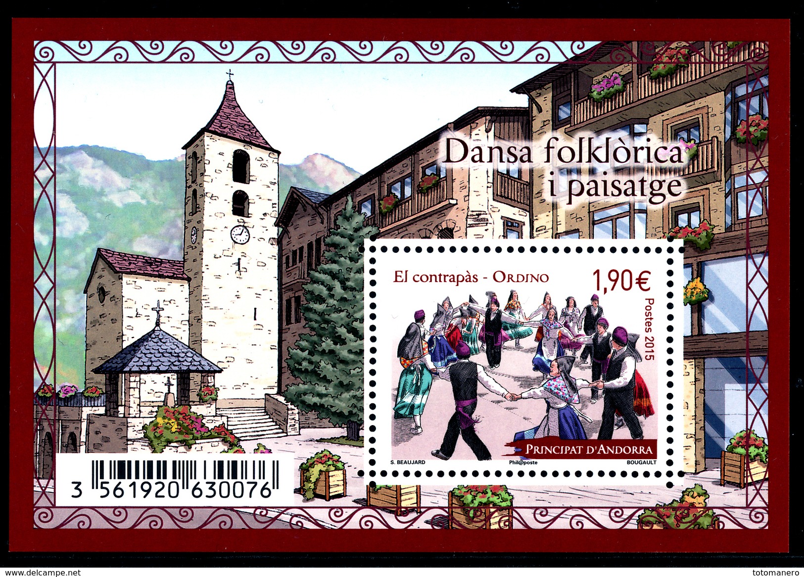 ANDORRA/Andorre 2015 Folkloric Dance - Contrapas** - Hojas Bloque