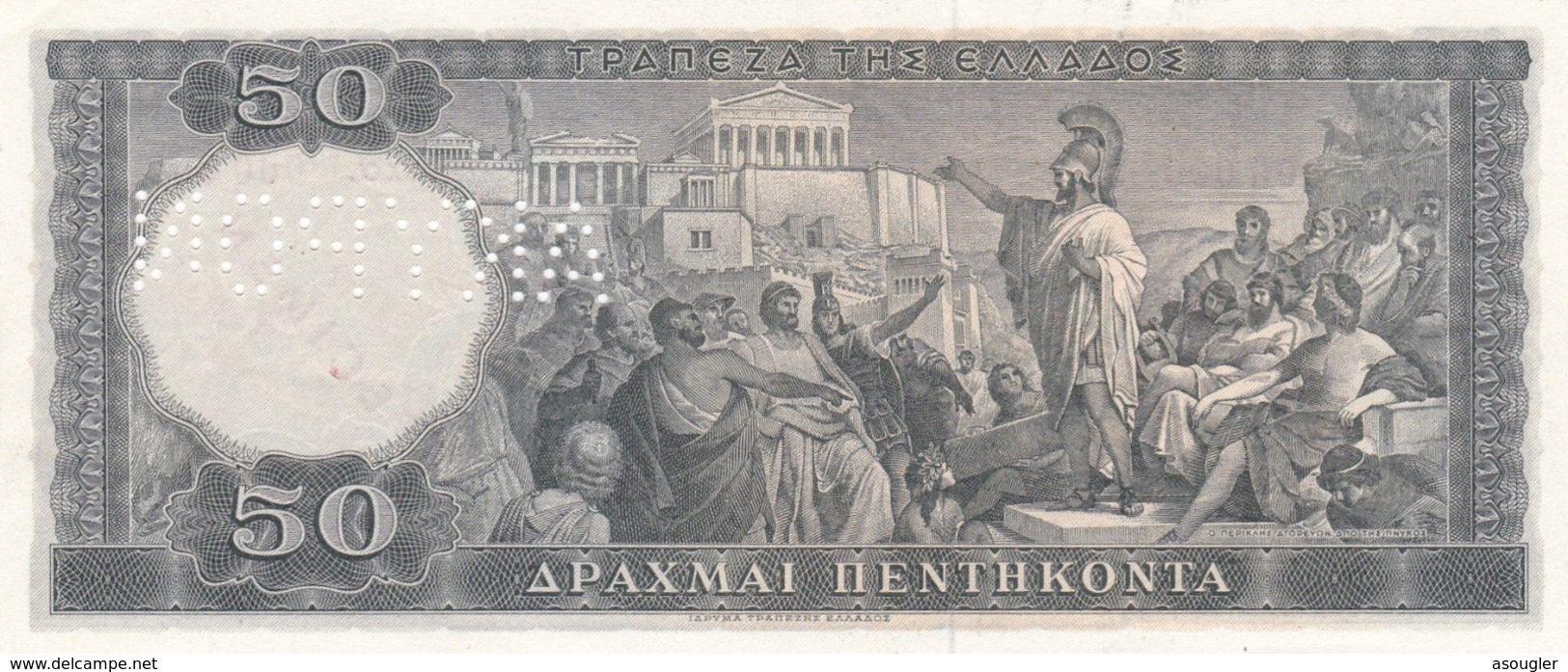 GREECE 50 Drachmai 1955 SPECIMEN P-191s UNC - Specimen