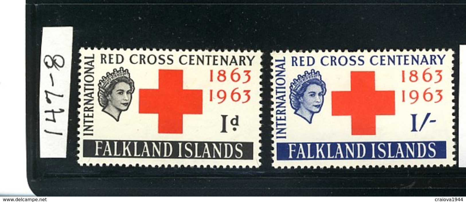 FALKLAND ISLANDS 1963 "RED CROSS" MNH #147 - 148 - Falkland