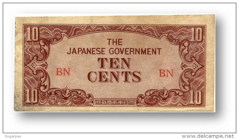 BURMA ( Now Myanmar ) - WWII - Japanese Occupation - 10 Cents - ND ( 1942 ) - P 11.a - Serie BN - Myanmar