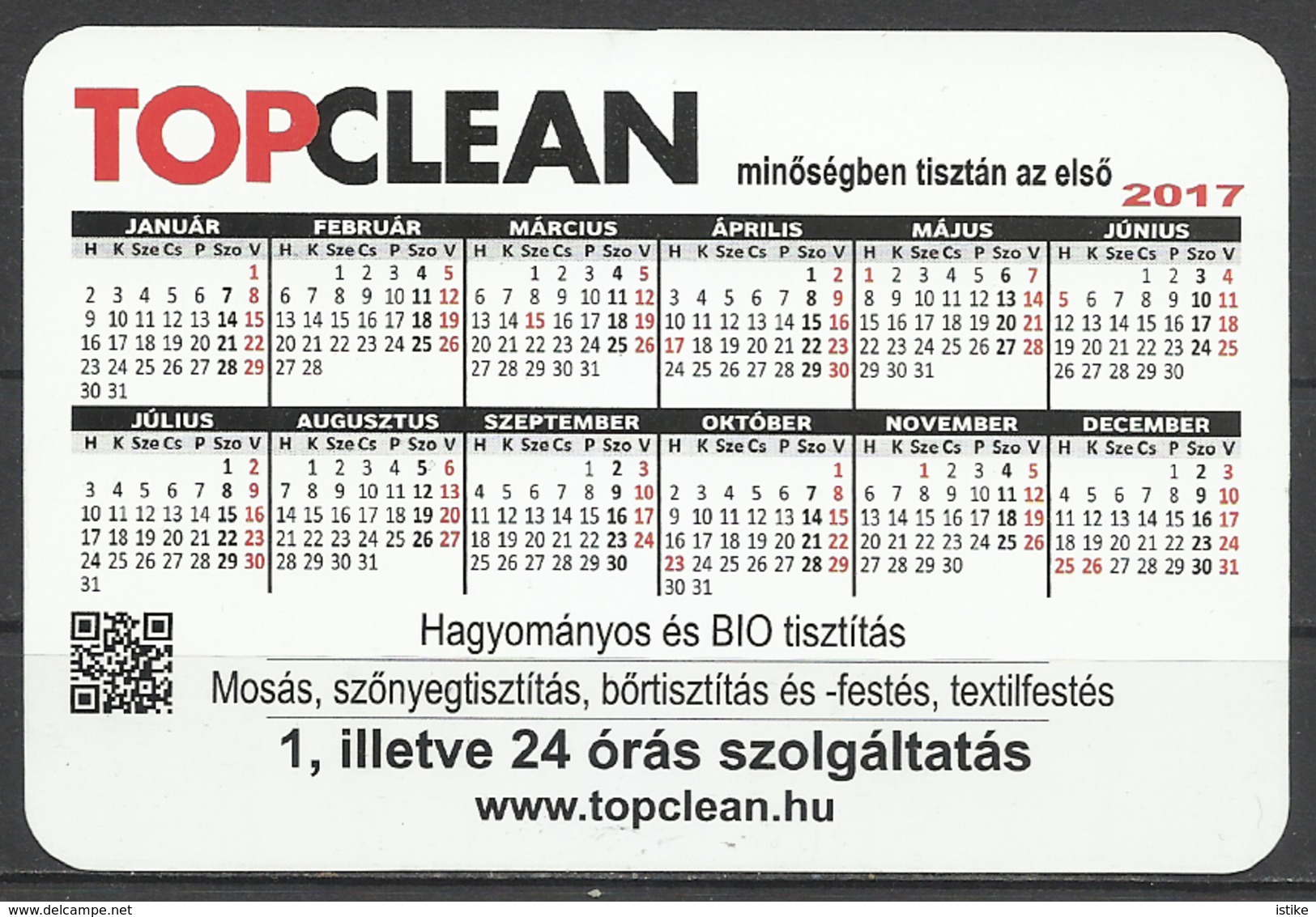 Hungary, Top Clean Ad, Cleaning Logos, 2017. - Tamaño Pequeño : 2001-...