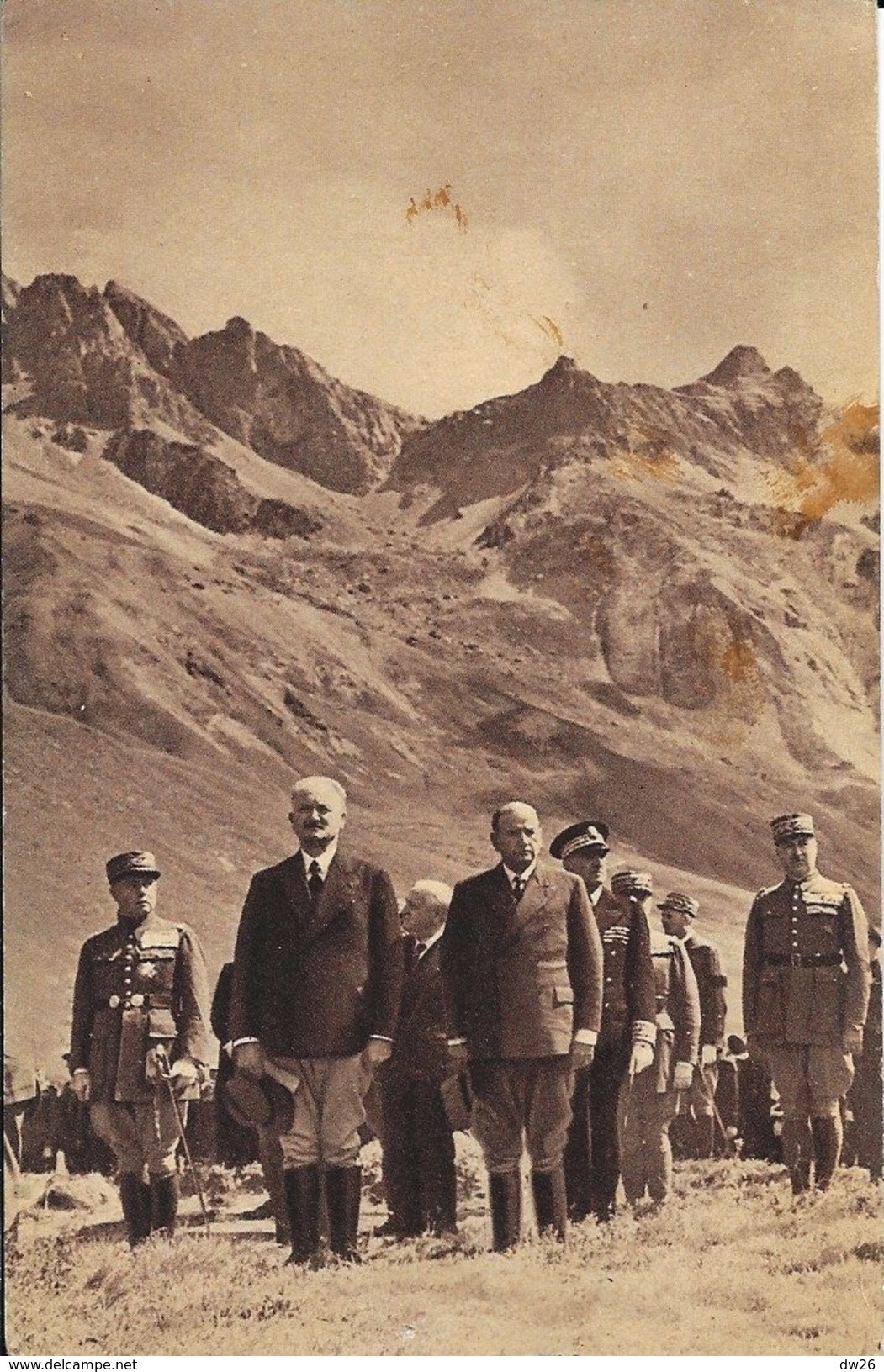 Le Président De La République Et Le Prt. Du Conseil Aux Manoeuvres Du Galibier (Août 1938) - Carte Non Circulée - Eventi