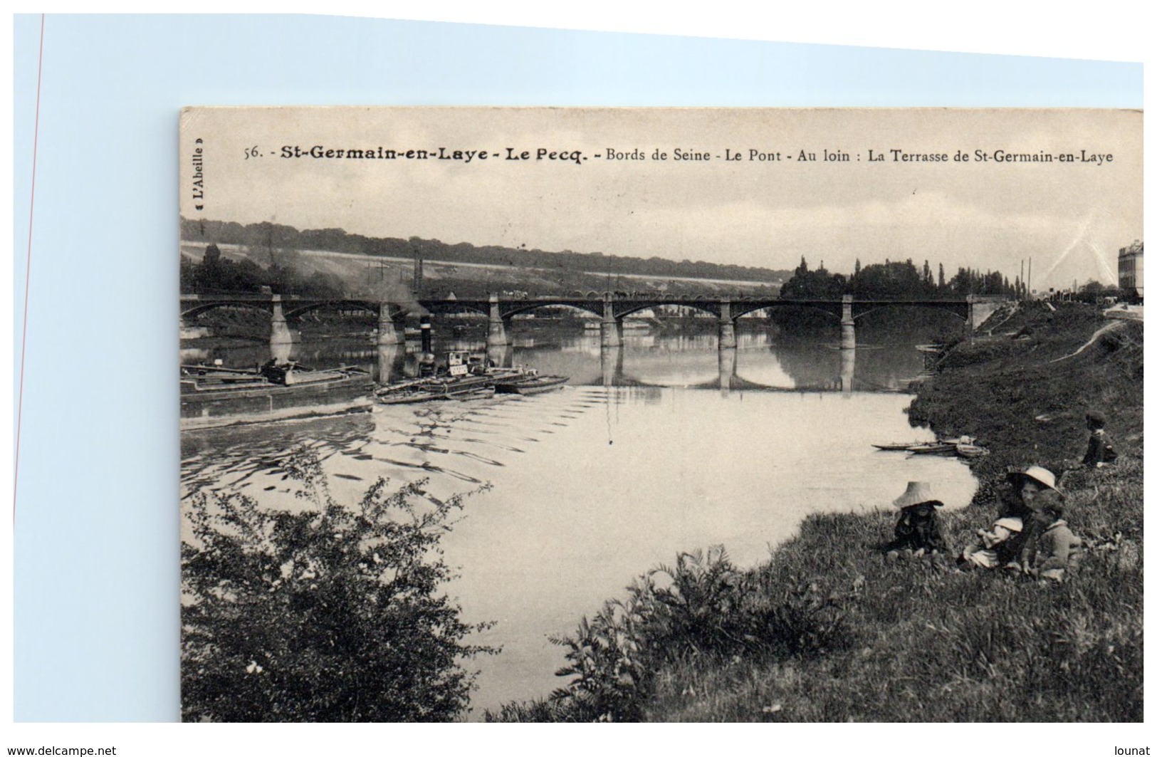 78 Saint Germain En Laye : Le Pecq - Le Pont Au Loin : La Terrasse De St Germain En Laye (pli à Droite) - St. Germain En Laye