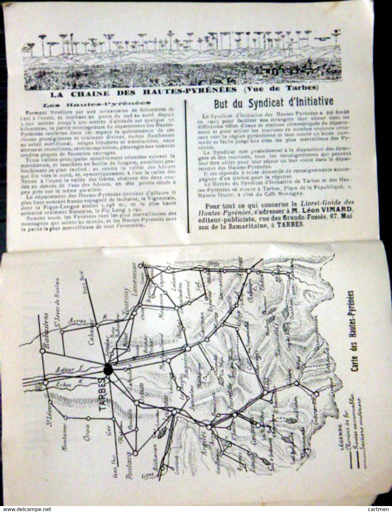 65 HAUTES PYRENEES GUIDE DE 80 PAGES RICHEMENT ILLUSTRE DESSINS GRAVURES NOMBREUSES PUBLICITES 1912 - Dépliants Touristiques