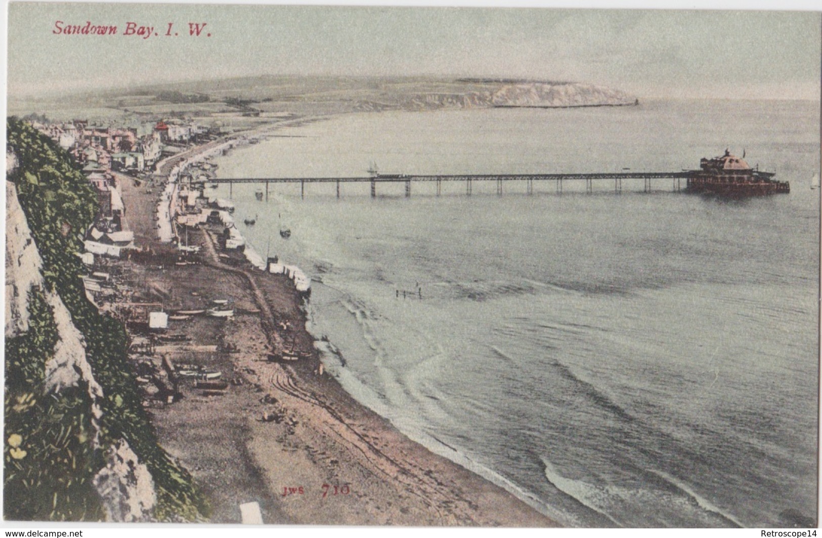 POSTCARD ISLE OF WIGHT (IOW) SANDOWN BAY. J. WELCH, & SONS, 1900s - Sandown