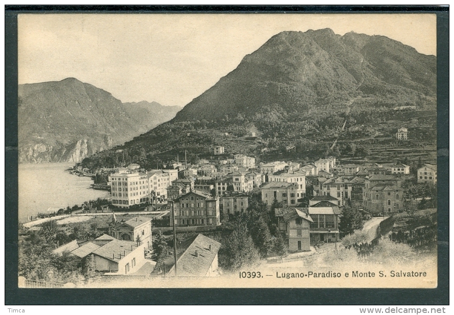 11311 Lugano-Paradiso  -  Vista Su Viale Giuseppe Cattori &ndash; Via D.Fontana  -  Vecchie Case Del Quartiere Oggi Dist - Lugano