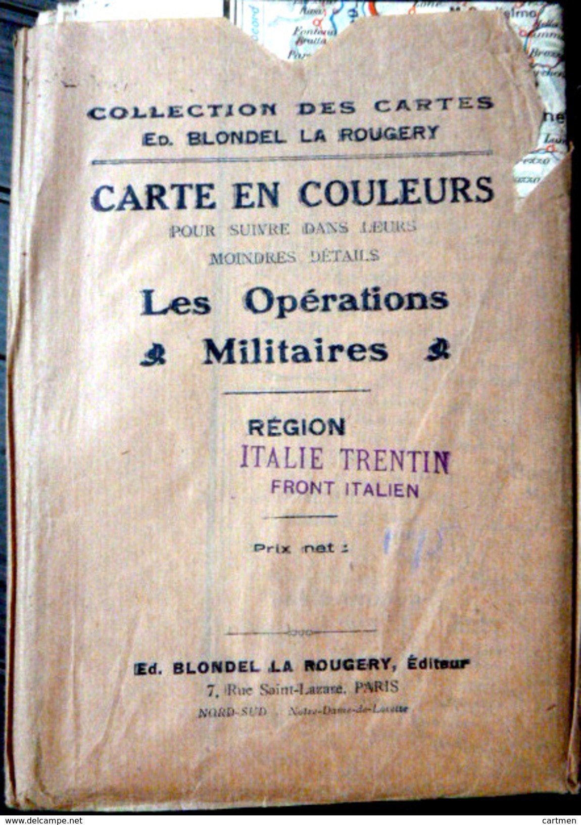 ITALIA CARTE DES OPERATIONS MILITAIRES GUERRE 1917/1918 TRENTINO VENETIA  AUTRICHE  GRANDE DIMENSION 100 X 38 CM - Tourism Brochures