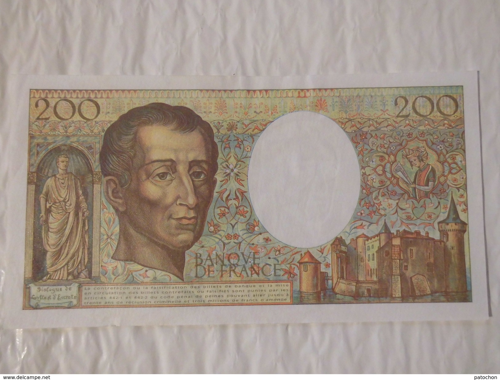 200 Francs Montesquieu 1981/1994 U.166 N°086093. - 200 F 1981-1994 ''Montesquieu''