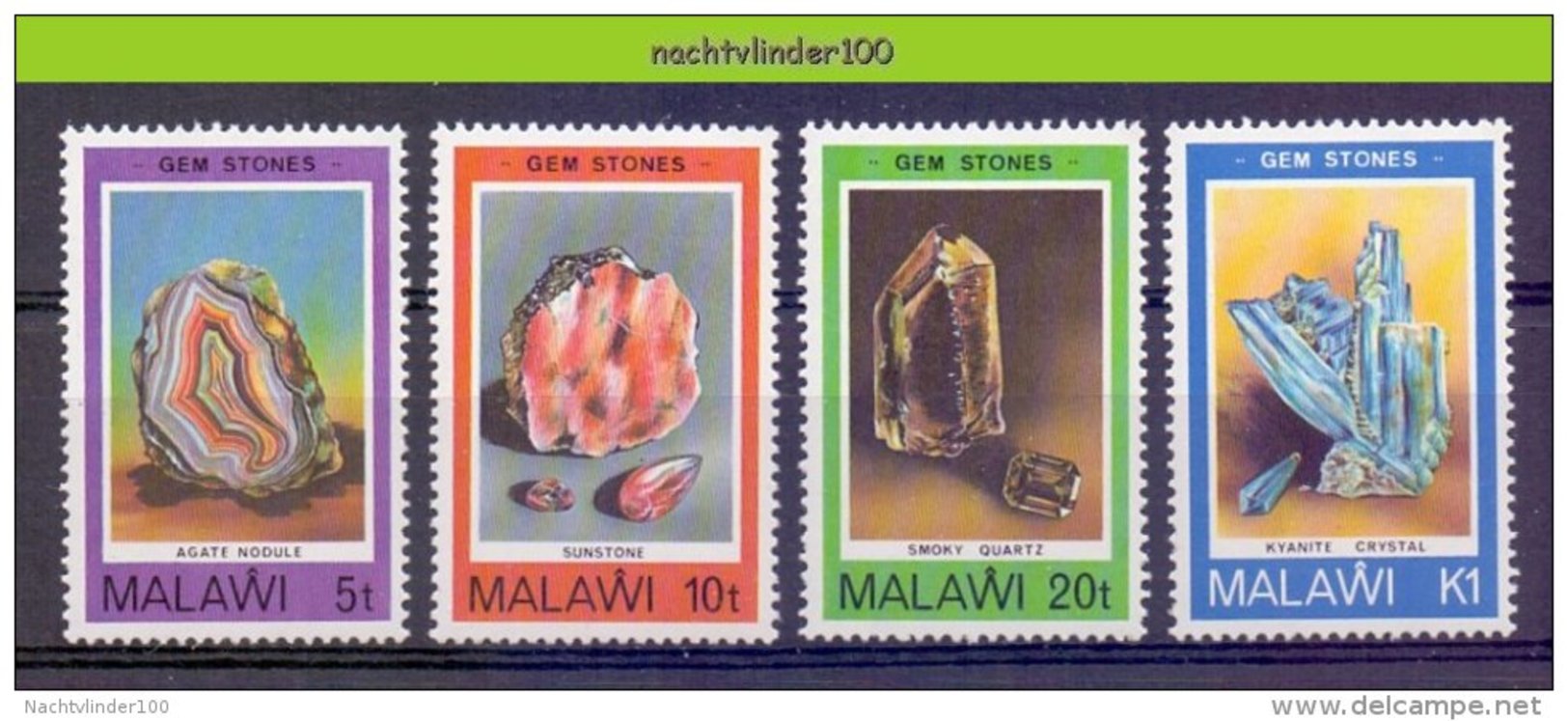 Mif071 MINERALEN GEMSTONES MINERALIEN UND GESTEINE MINÉRAUX MALAWI 1980 ONG/MH - Mineralen