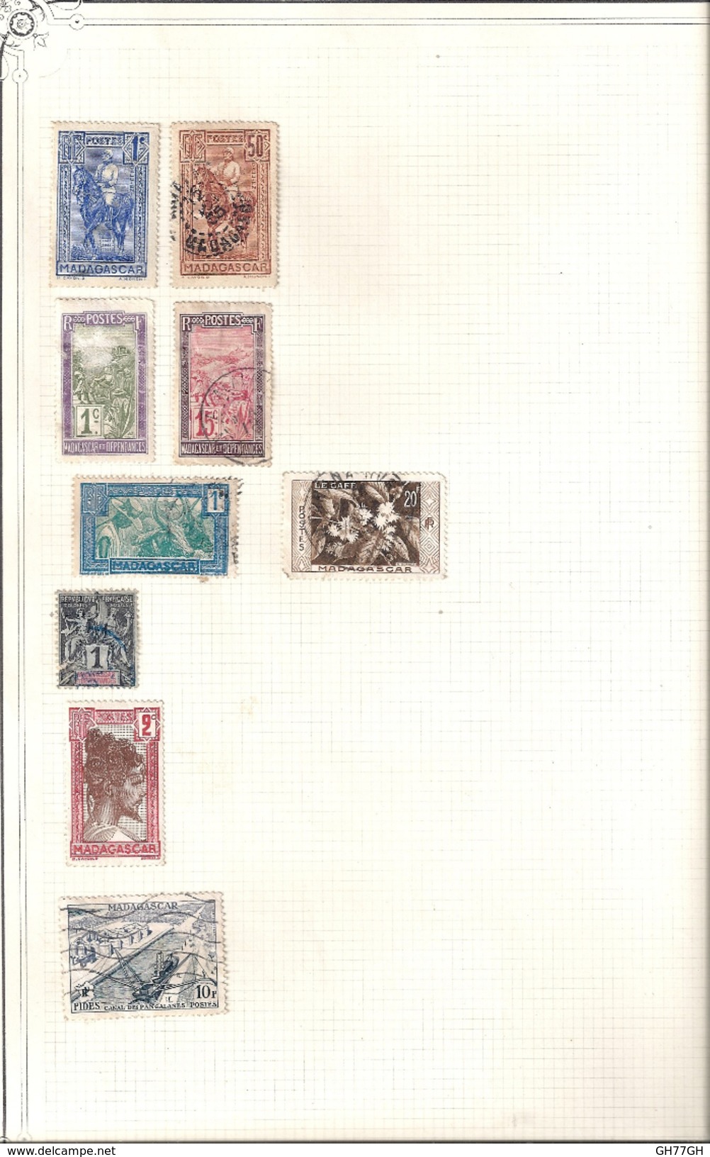 9 TIMBRES MADAGASCAR Dont Pangalane, Café, Dépendances - Vrac (max 999 Timbres)