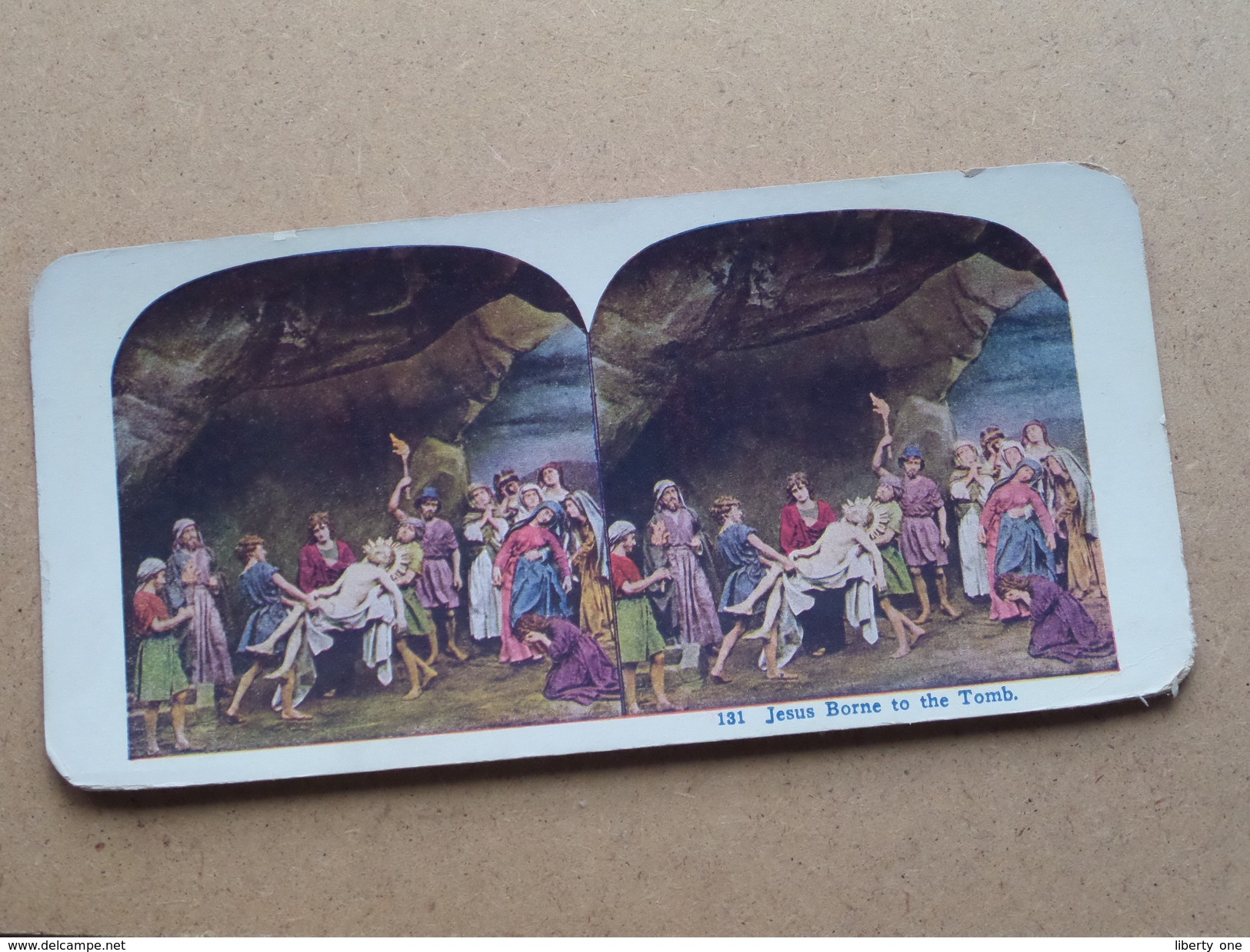 JESUS BORNE TO THE TOMB ( N° 131 ) STEREO Card ( Voir / Zie Photo Voor/pour Detail ) !! - Photos Stéréoscopiques