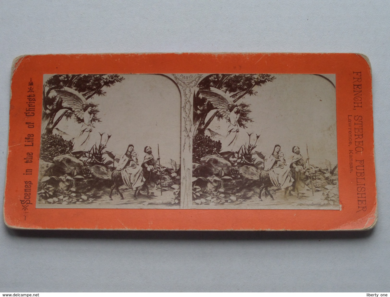 The FLIGHT Into EGYPT ( N° 3 ) FRENCH STEREO Publisher Lawrence Kansas ( Voir Photo Pour Detail ) !! - Stereoscopic