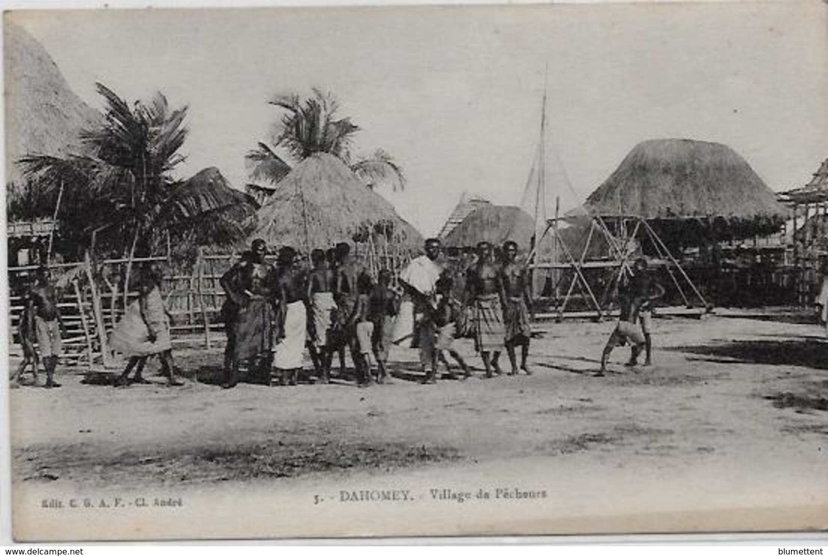CPA DAHOMEY Afrique Noire Colonies Françaises Non Circulé Village De Pêcheurs - Dahome