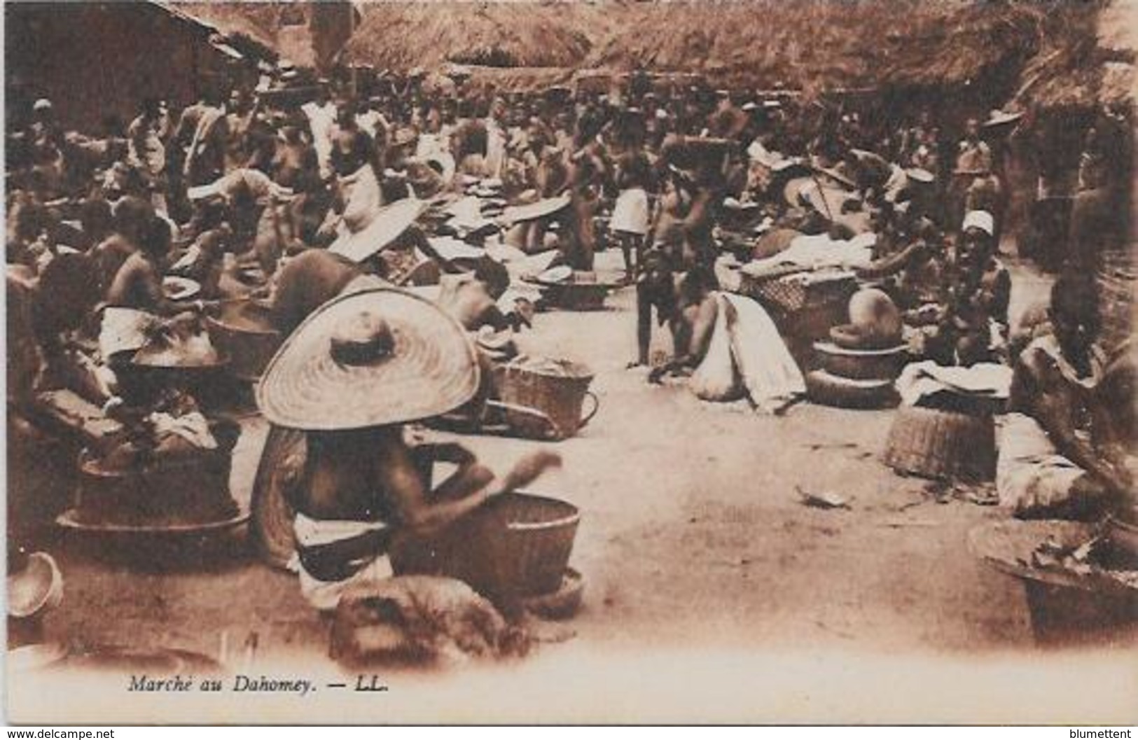 CPA DAHOMEY Afrique Noire Colonies Françaises Non Circulé Marché - Dahomey