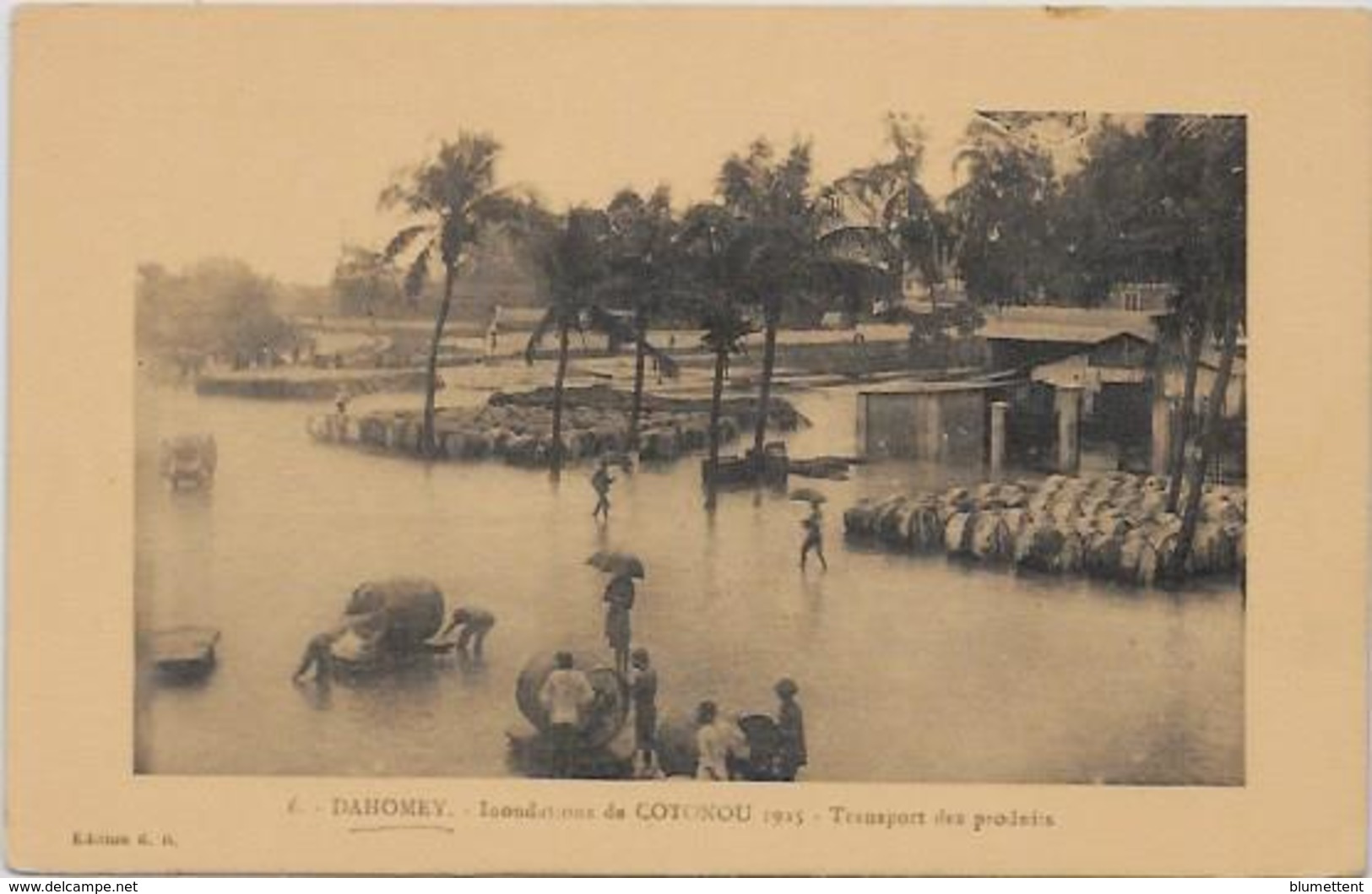 CPA COTONOU DAHOMEY Afrique Noire Colonies Françaises Non Circulé Inondations - Dahome