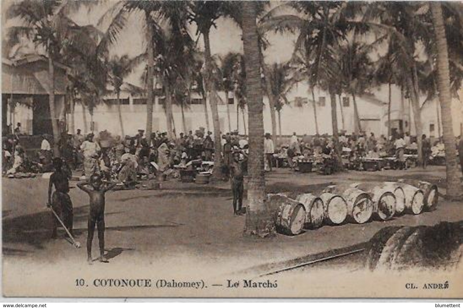 CPA COTONOU DAHOMEY Afrique Noire Colonies Françaises Non Circulé Marché - Dahome