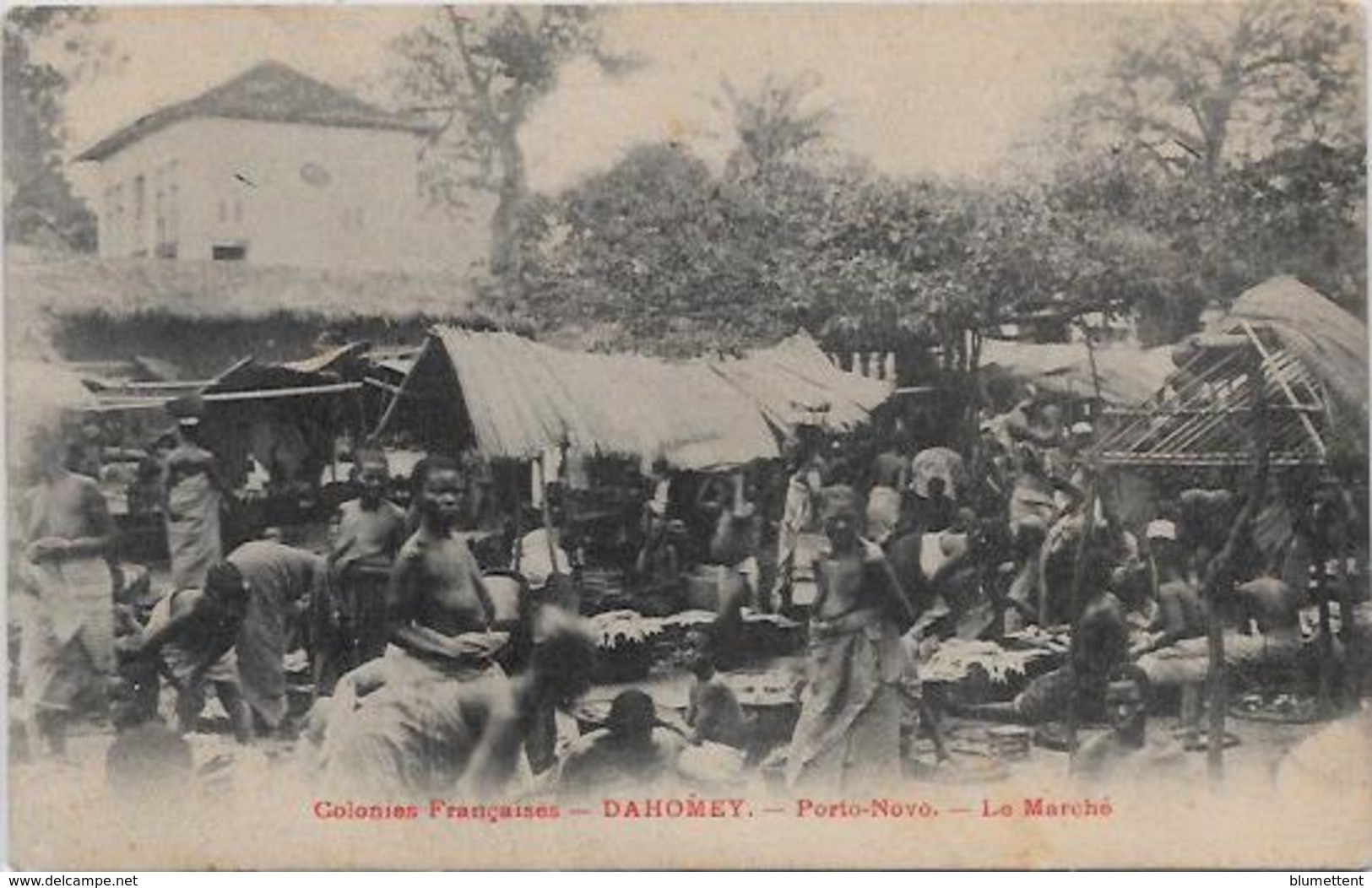 CPA Porto NOVO Afrique Noire Colonies Françaises Non Circulé Marché - Dahomey