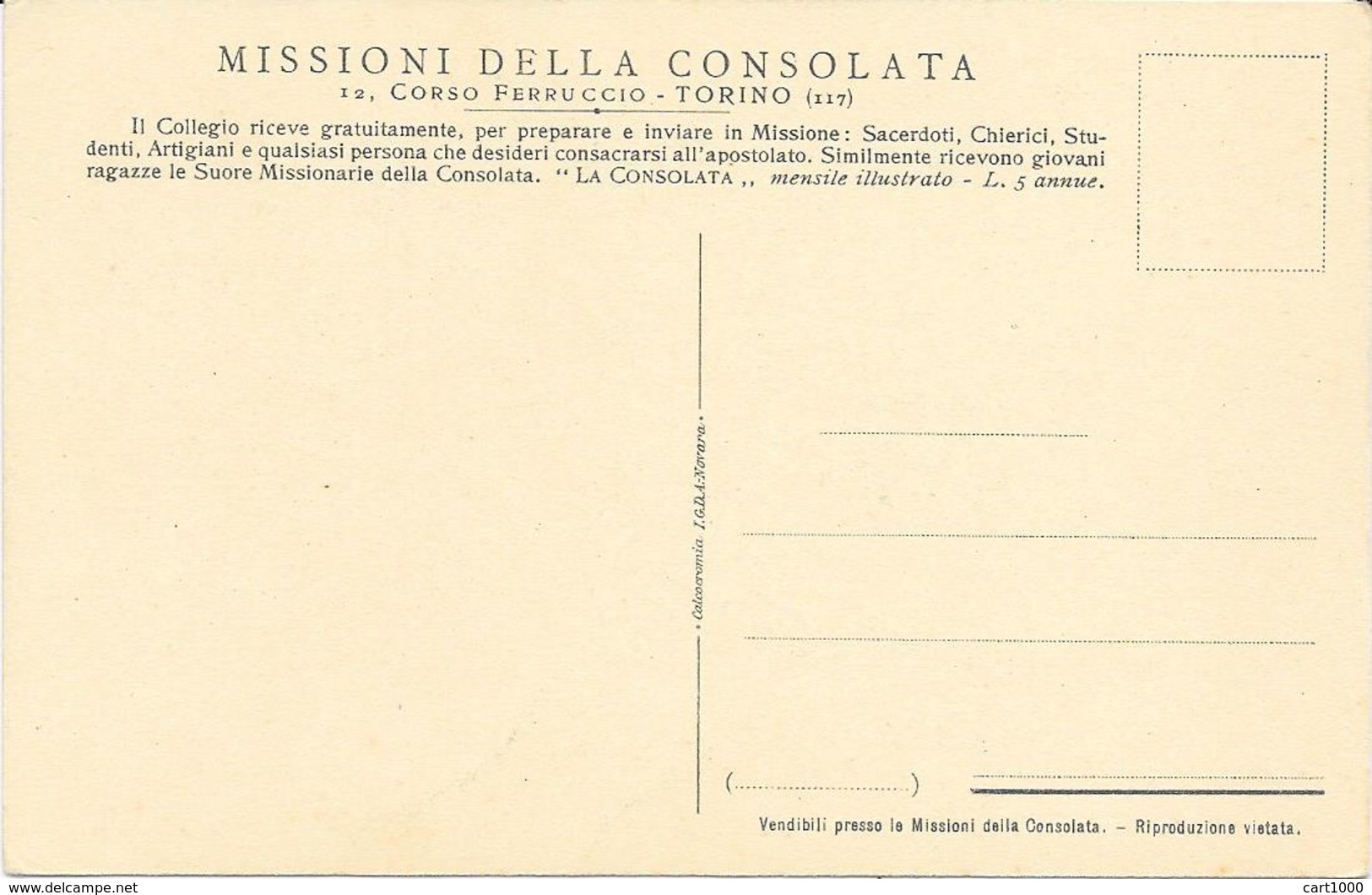 MISSIONI DELLA CONSOLATA USI INDIGENI NON VG. - Missions