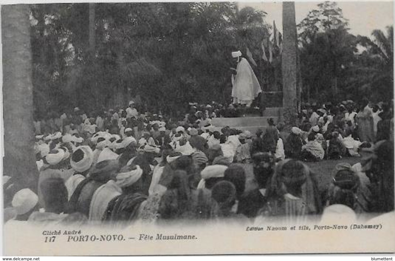 CPA Porto NOVO Afrique Noire Colonies Françaises Non Circulé Fête Musulmane - Dahomey