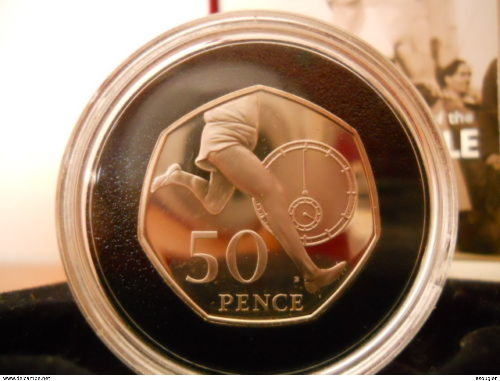 UK GREAT BRITAIN 50 PENCE 2004 SILVER PROOF "50 ANNIV. FOUR MINUTE MILE" - Maundy Sets  & Conmemorativas