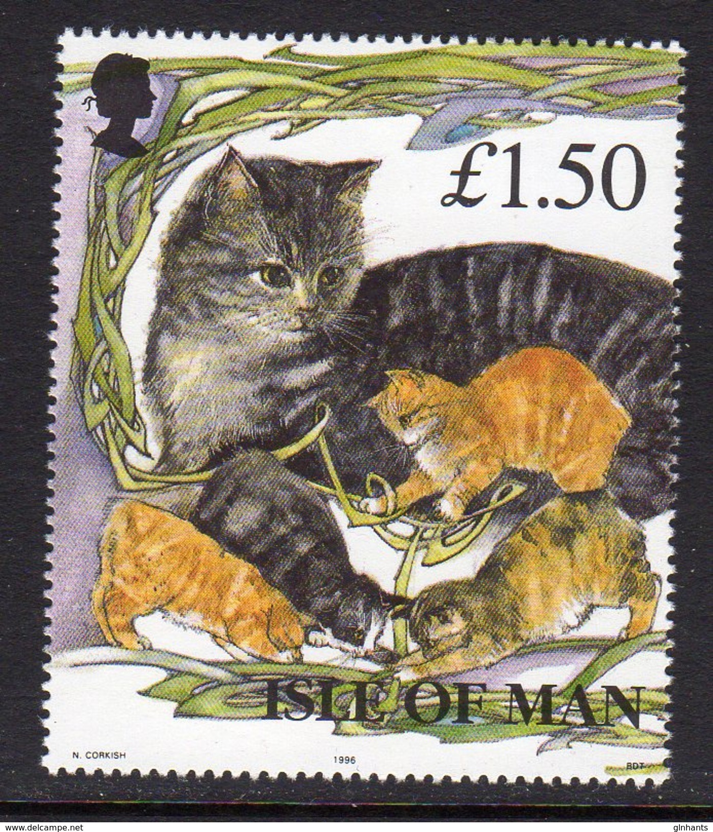 GB ISLE OF MAN IOM - 1996 MANX CATS £1.50 STAMP EX SG MS683 FINE MNH ** - Isle Of Man