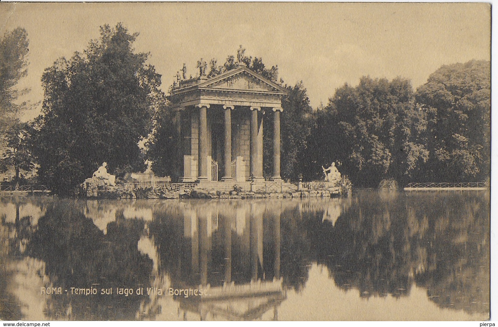 LAZIO - ROMA - TEMPIO DI VILLA BORGHESE - B/N ANNI '20 - ED. RICHTER - ROMA - NUOVA NV - Parken & Tuinen