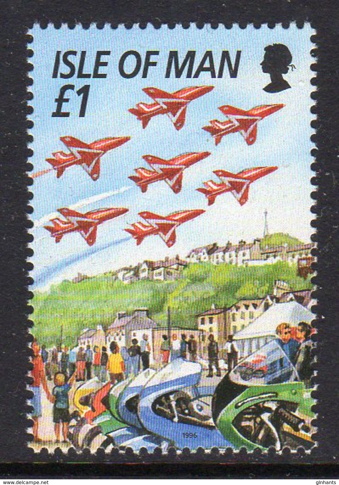GB ISLE OF MAN IOM - 1996 TT FESTIVAL RED ARROWS £1 STAMP EX SG MS707 FINE MNH ** - Isle Of Man